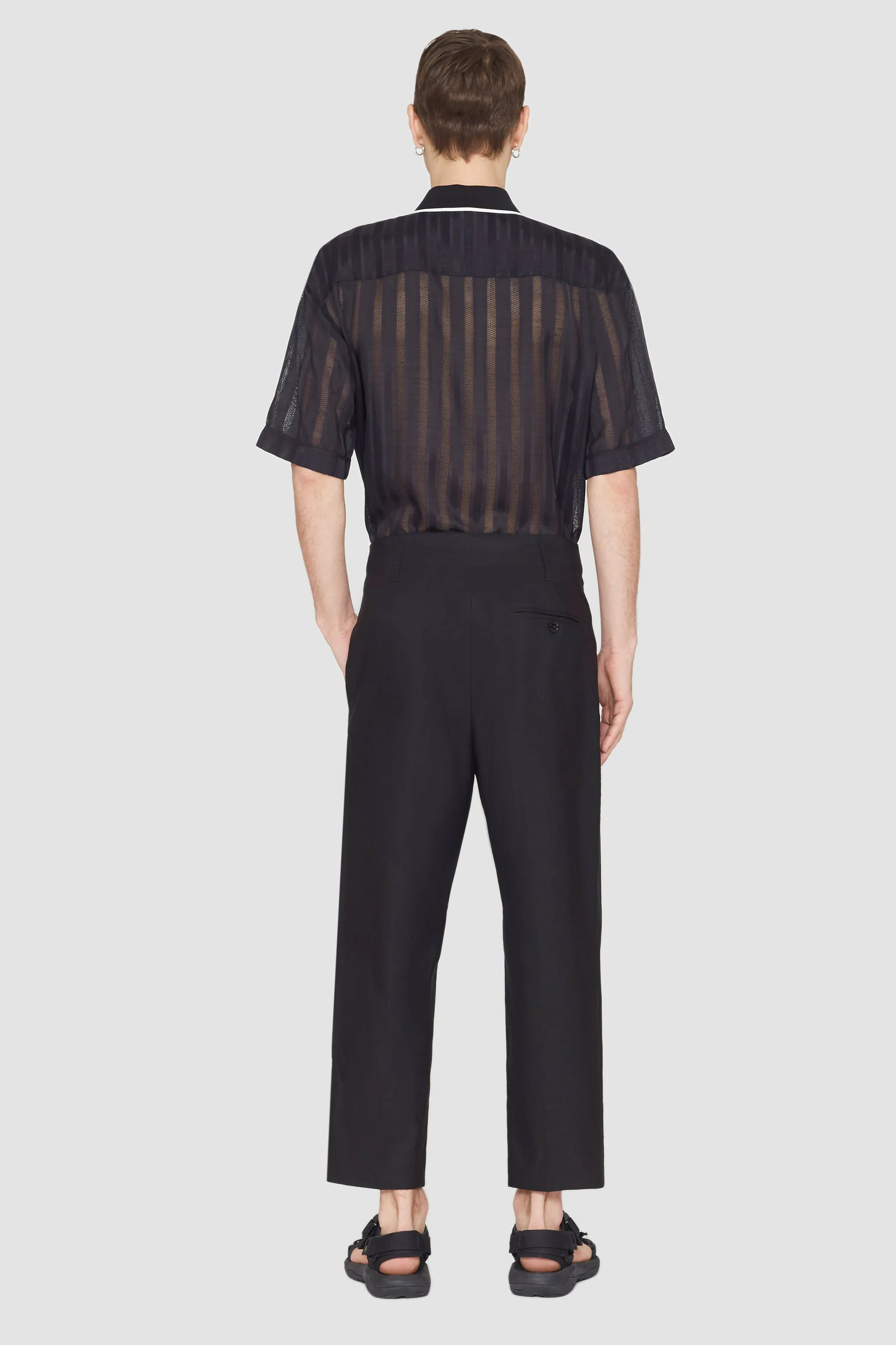 Double Pleat Tapered Trouser - Image 8