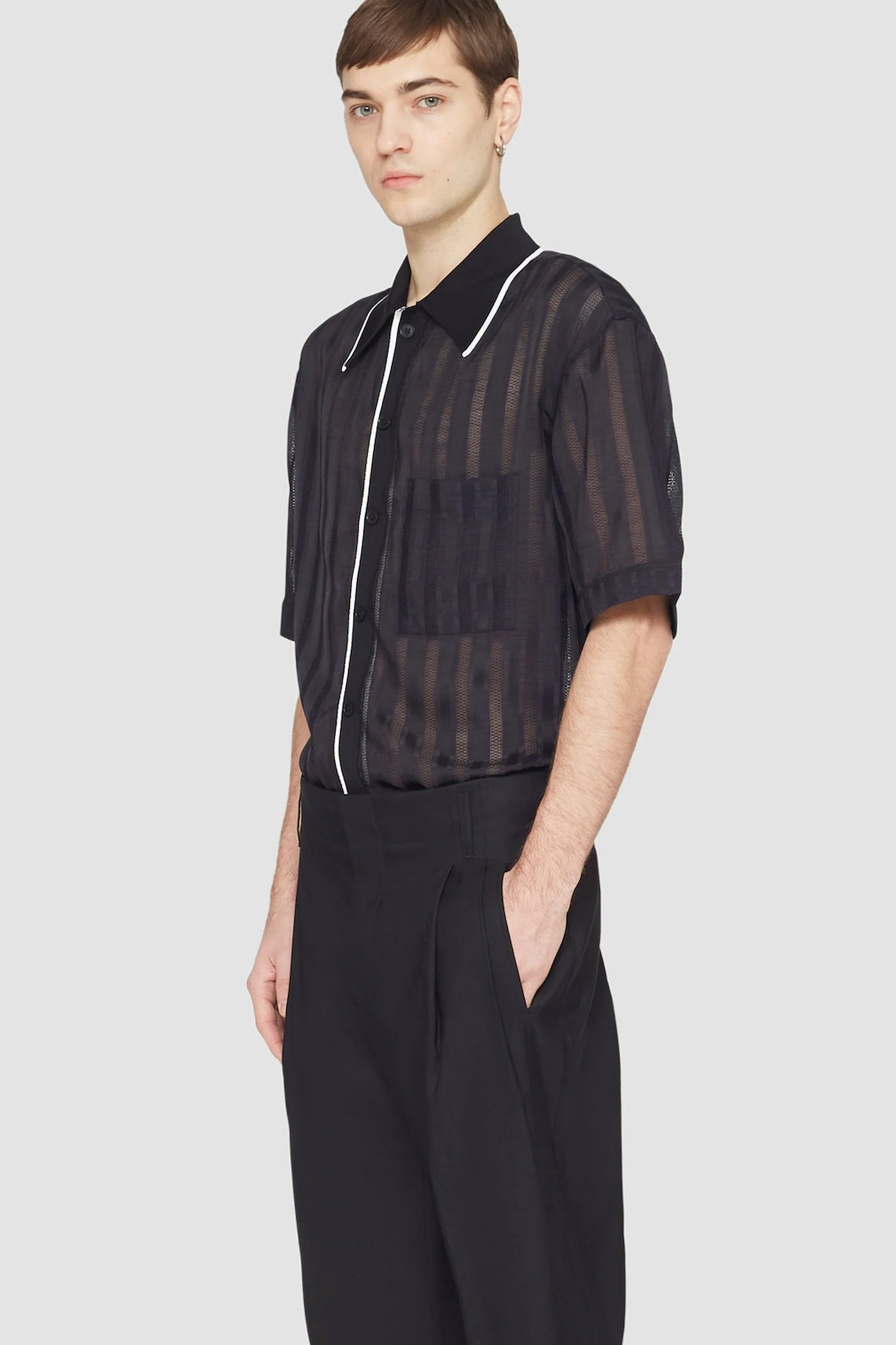 Double Pleat Tapered Trouser - Image 9