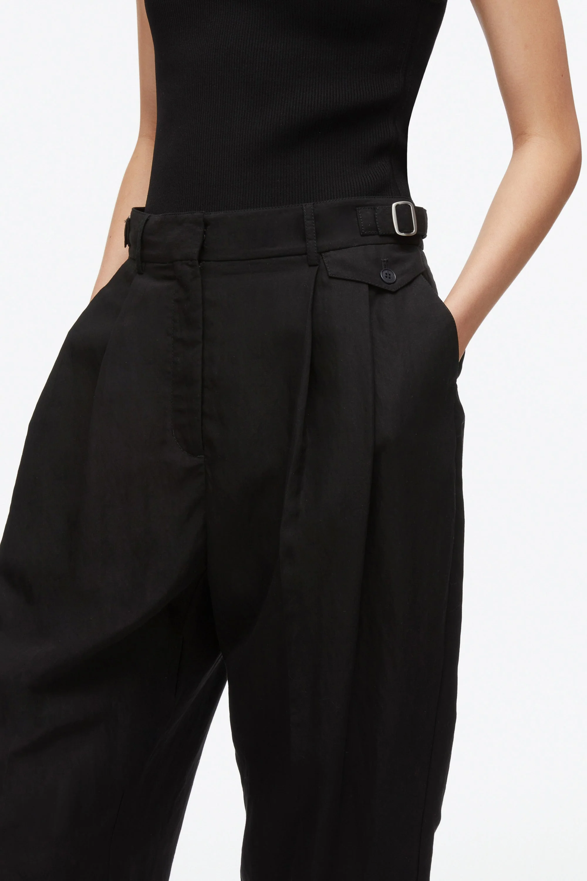 Double Pleat Taper Trouser - Image 5