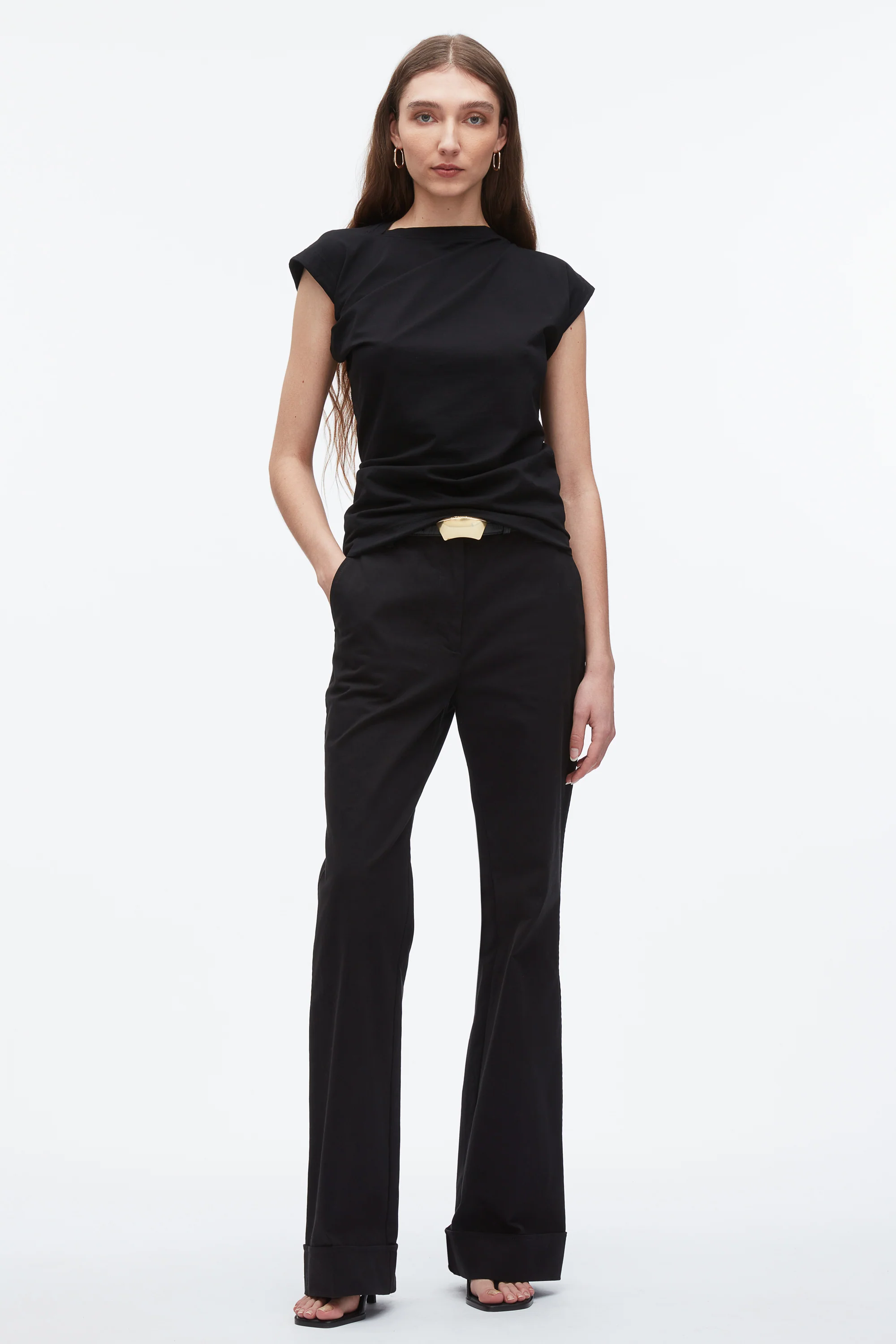 Draped Asymmetric T-Shirt