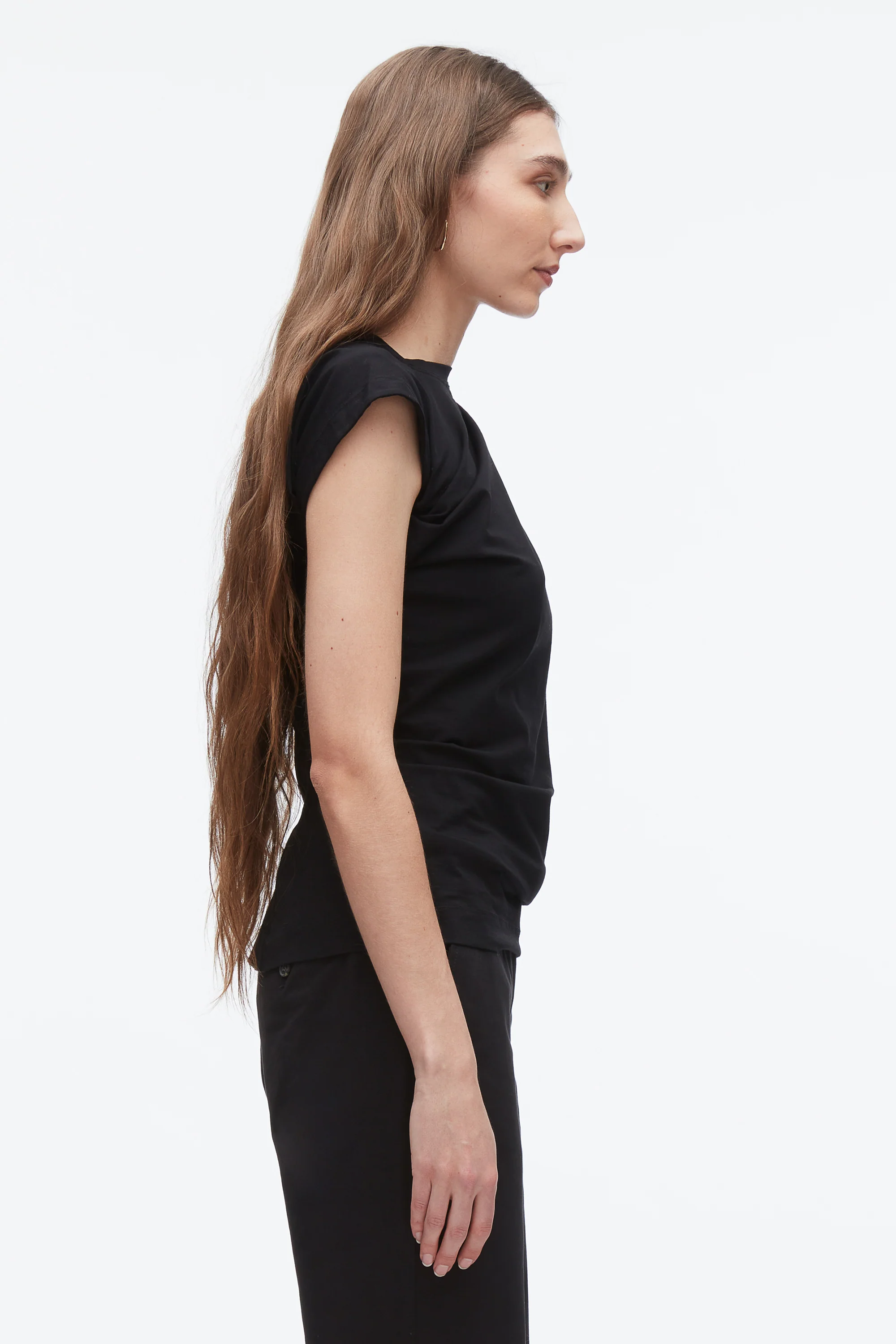Draped Asymmetric T-Shirt - Image 4