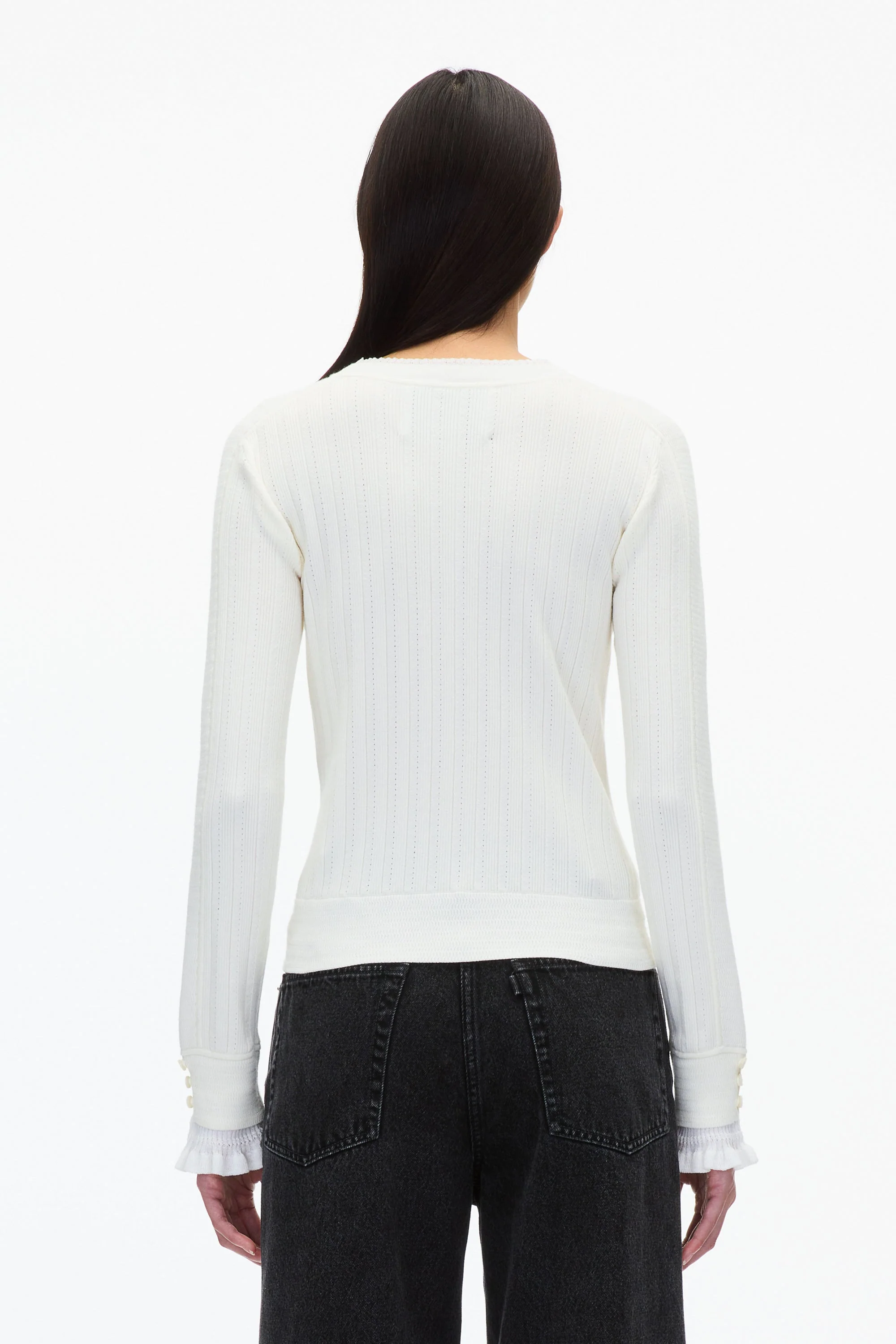 Draped Boatneck Long Sleeve Tee - Image 8