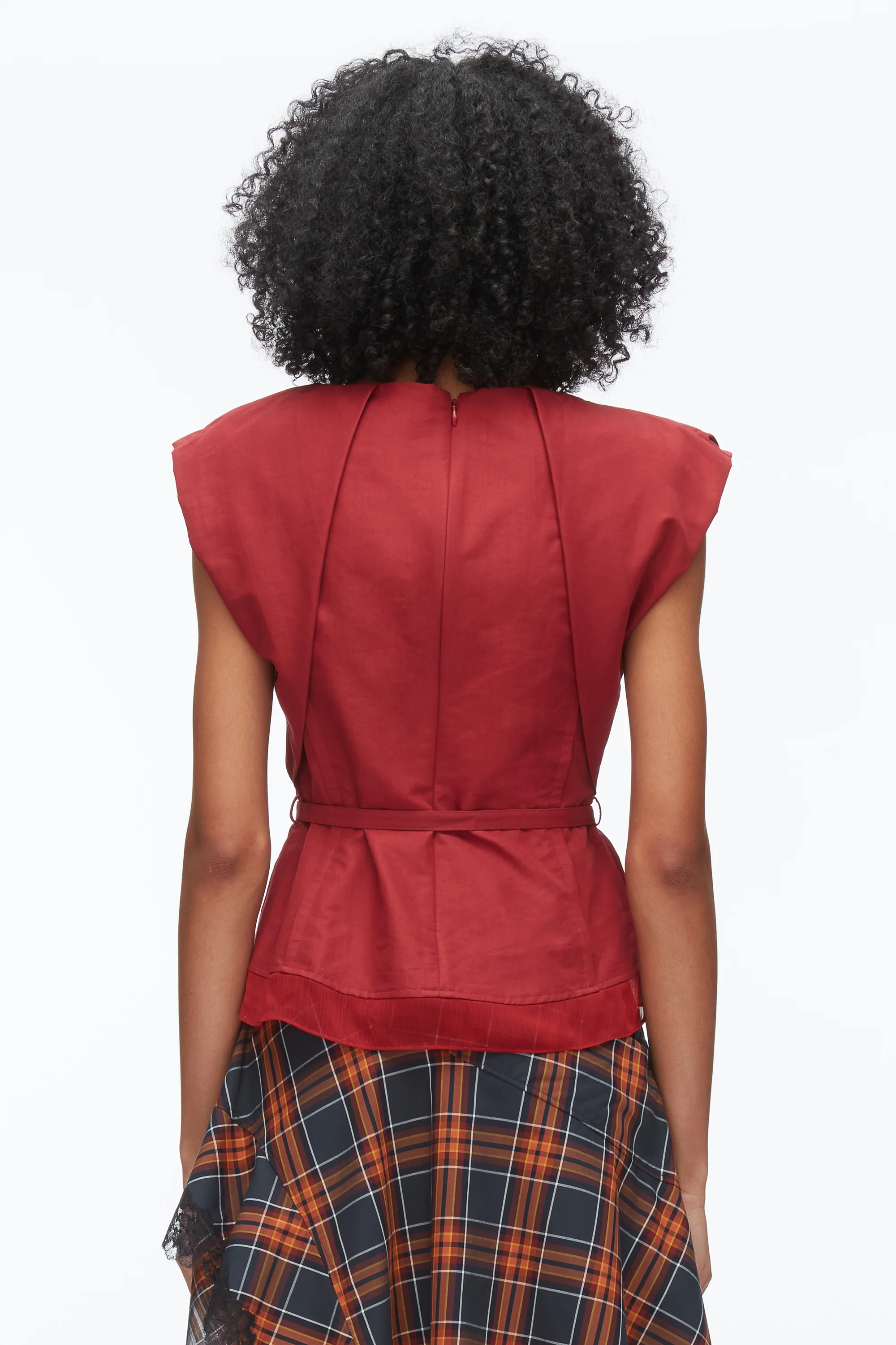 Draped Bow Belted Shell Top - Image 11