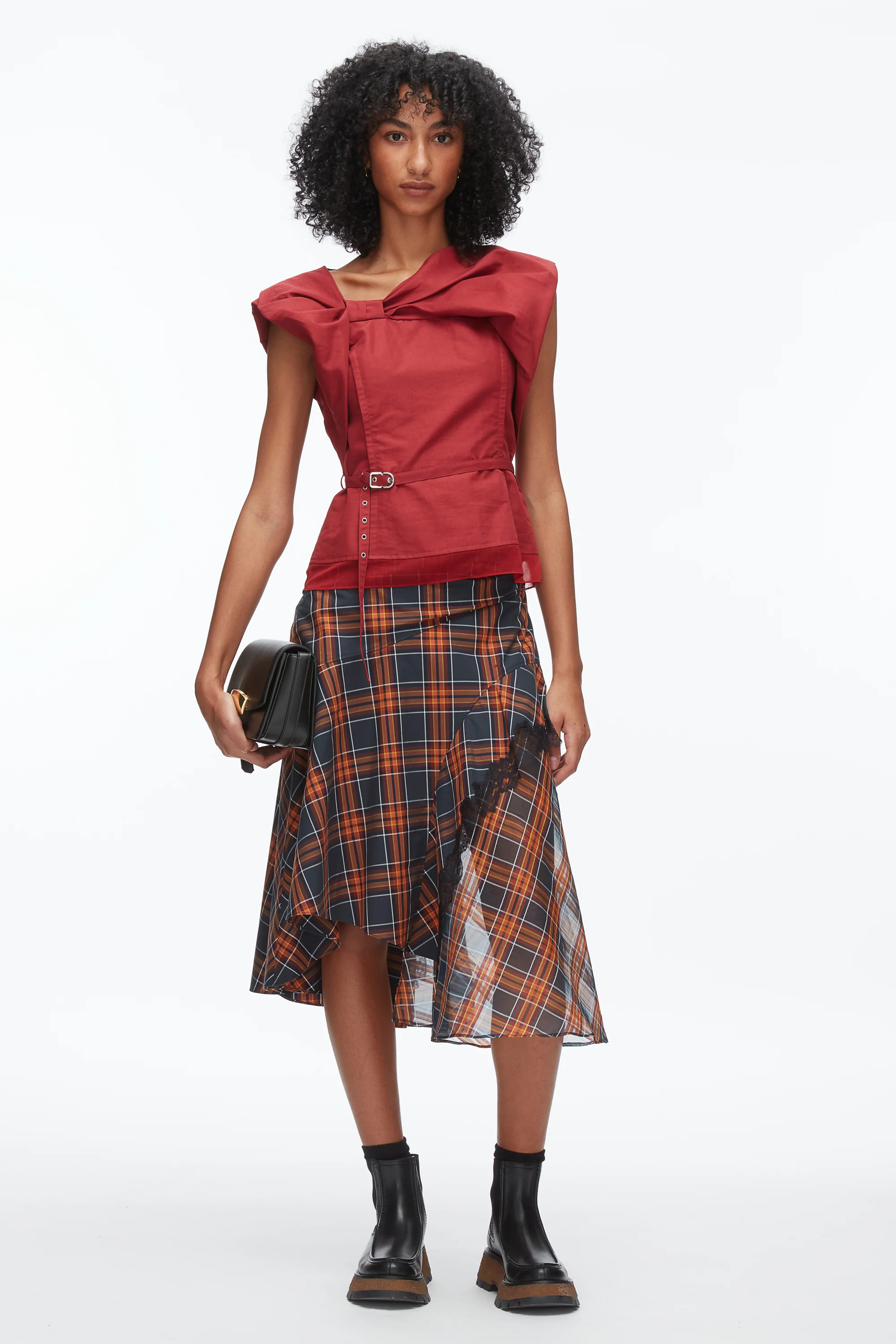 Draped Bow Belted Shell Top - Image 7