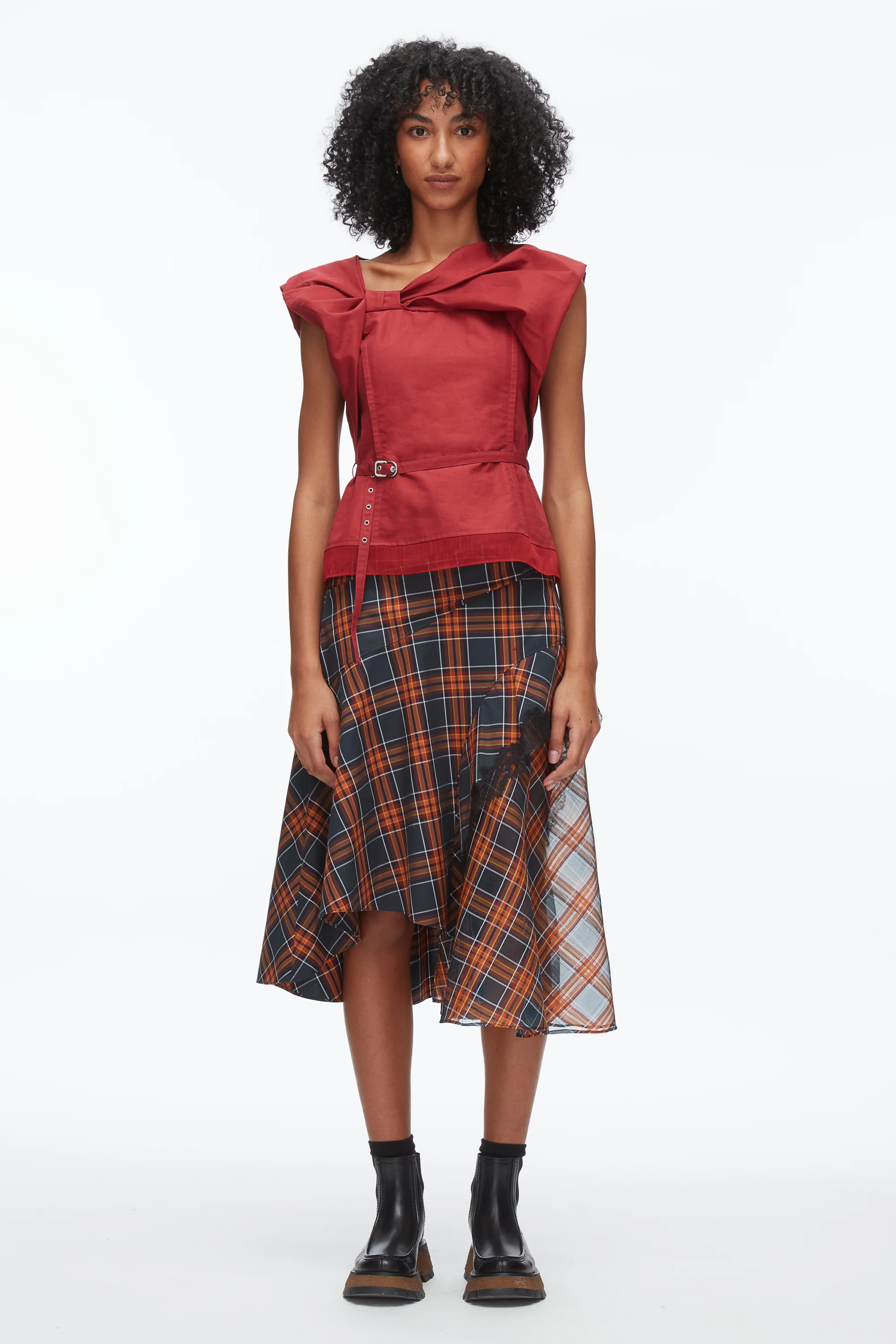 Draped Bow Belted Shell Top - Image 8