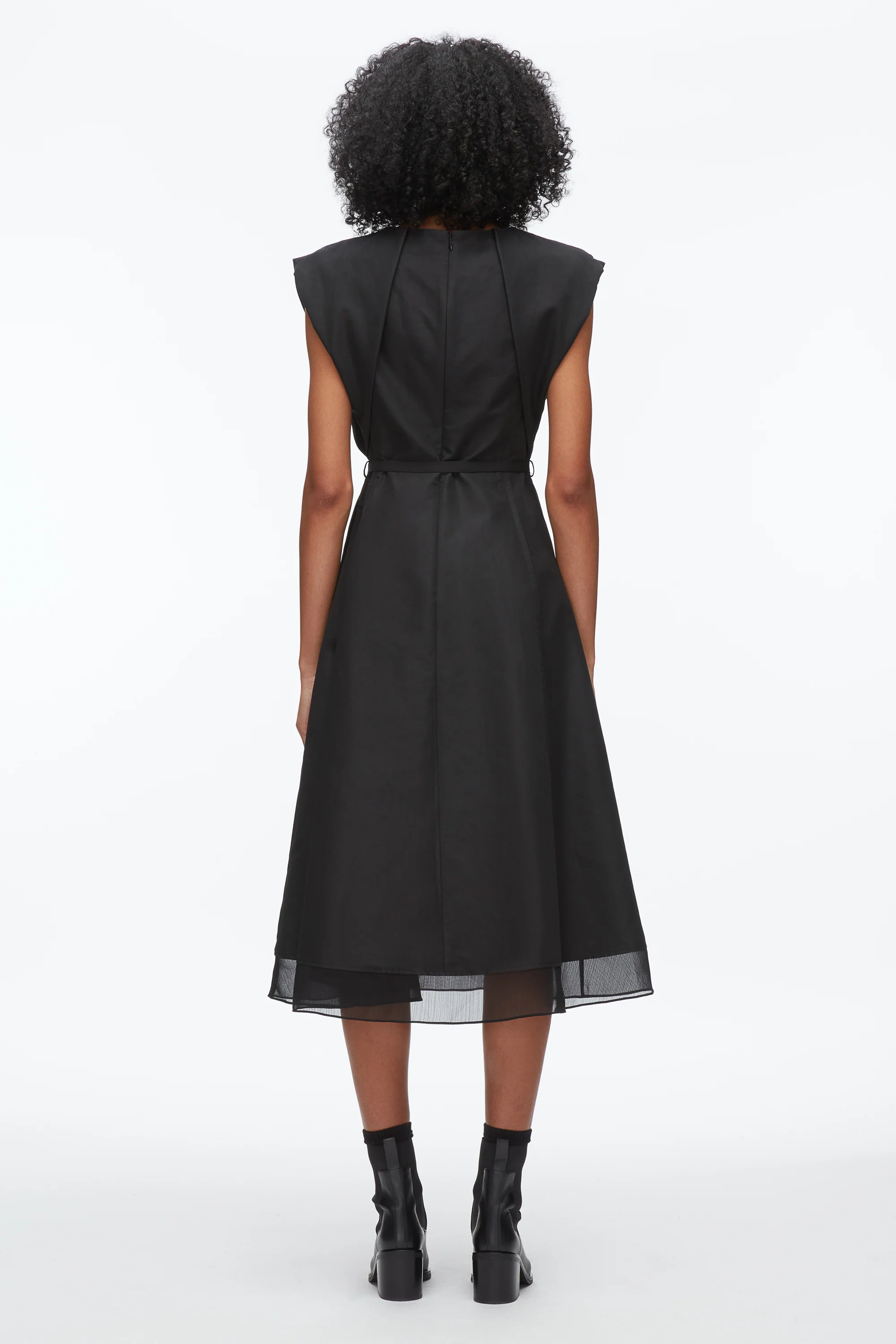 Draped Bow Dress with Belt - Image 4