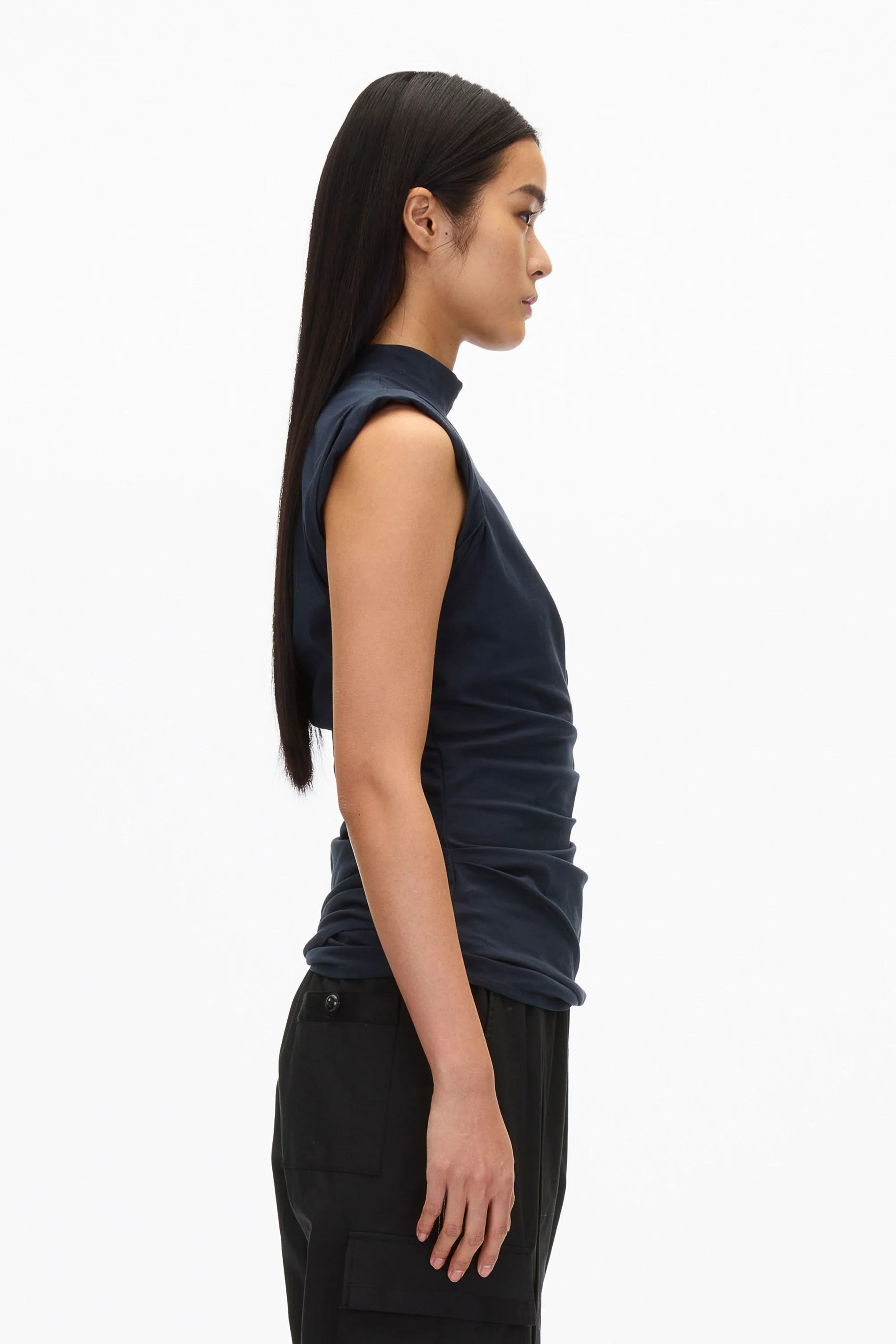 Draped Mockneck Tank - Image 7