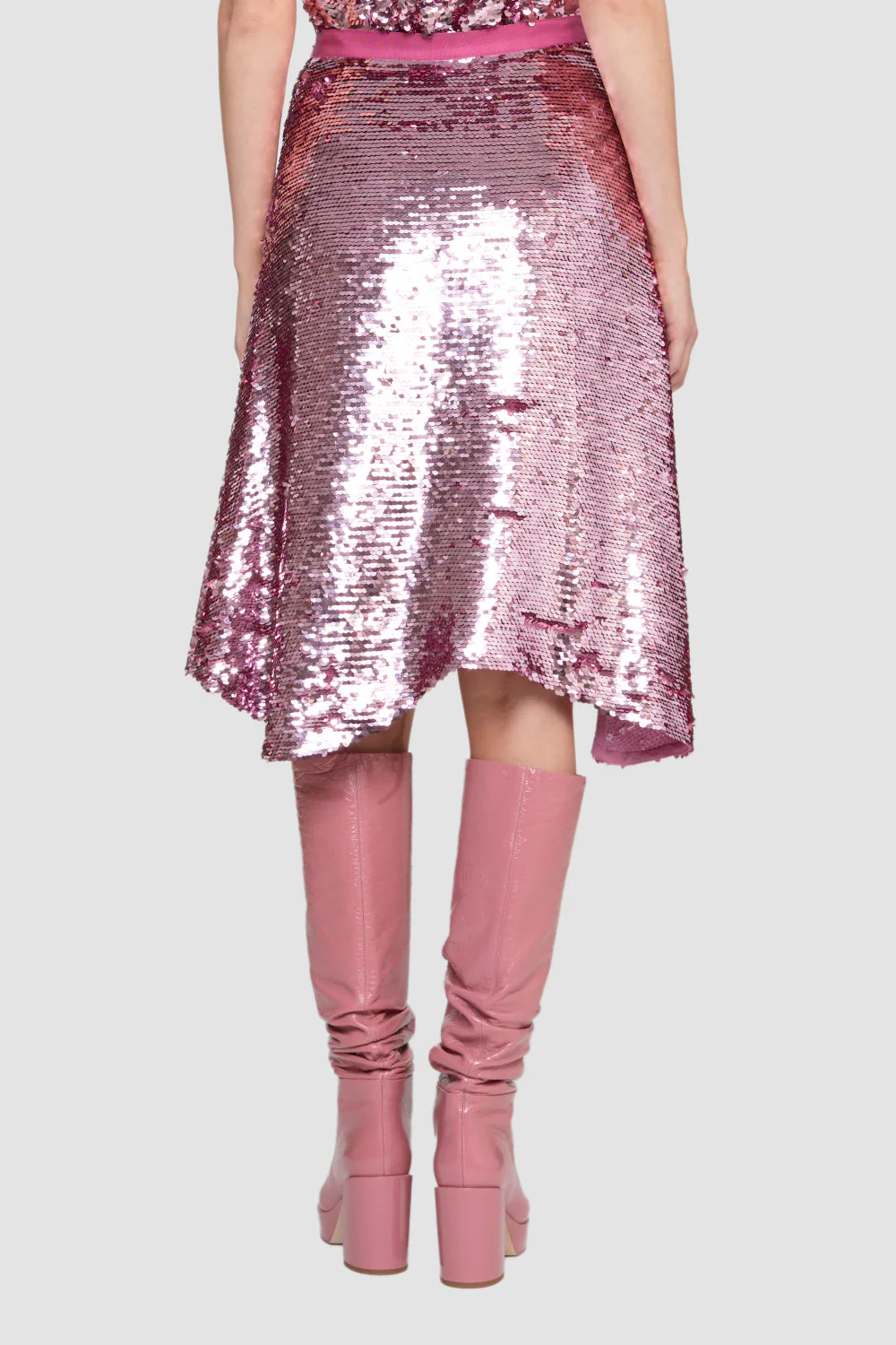 Draped Sequin Skirt - Image 2