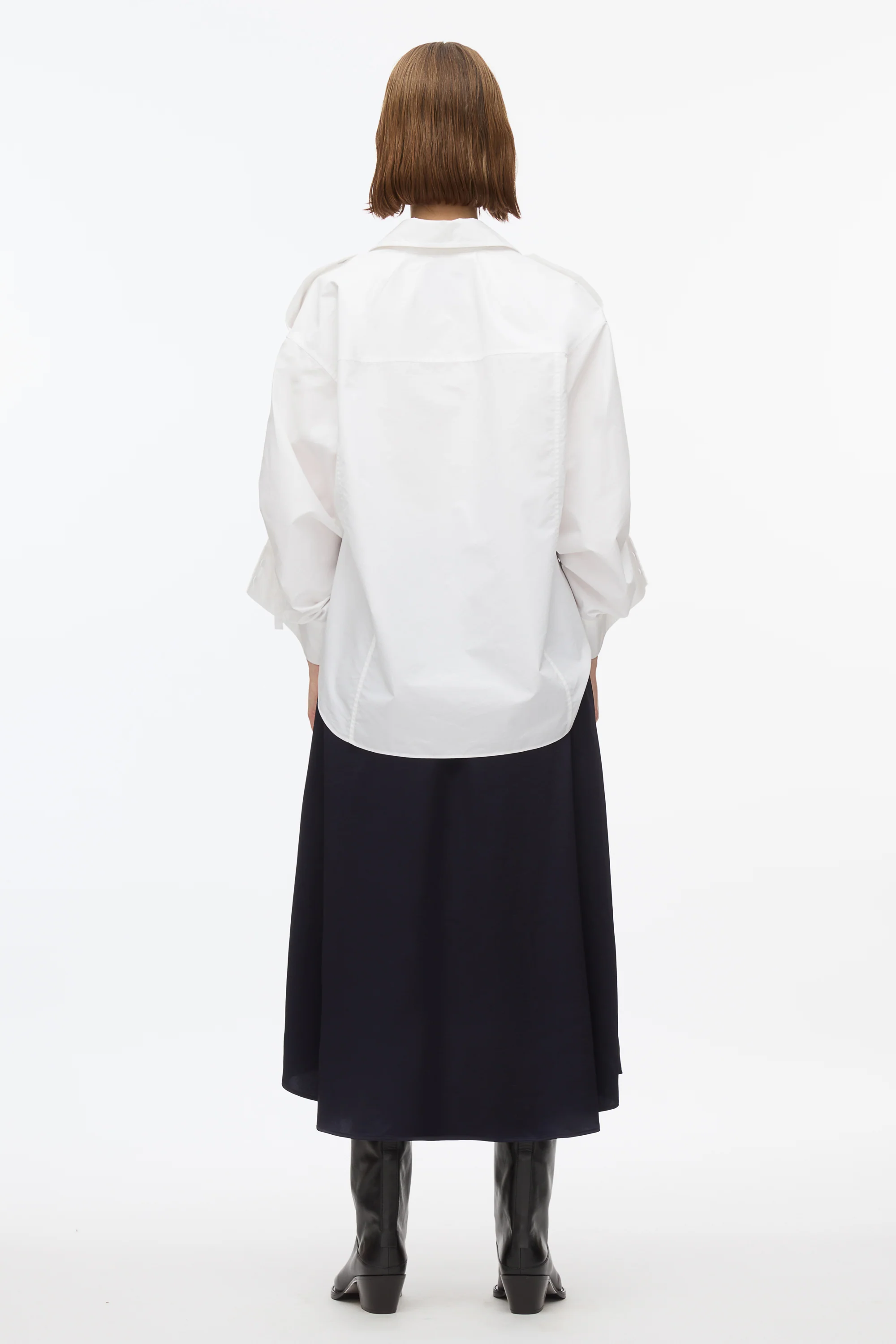 Draped Shirt Combo Slip Dress - Image 4