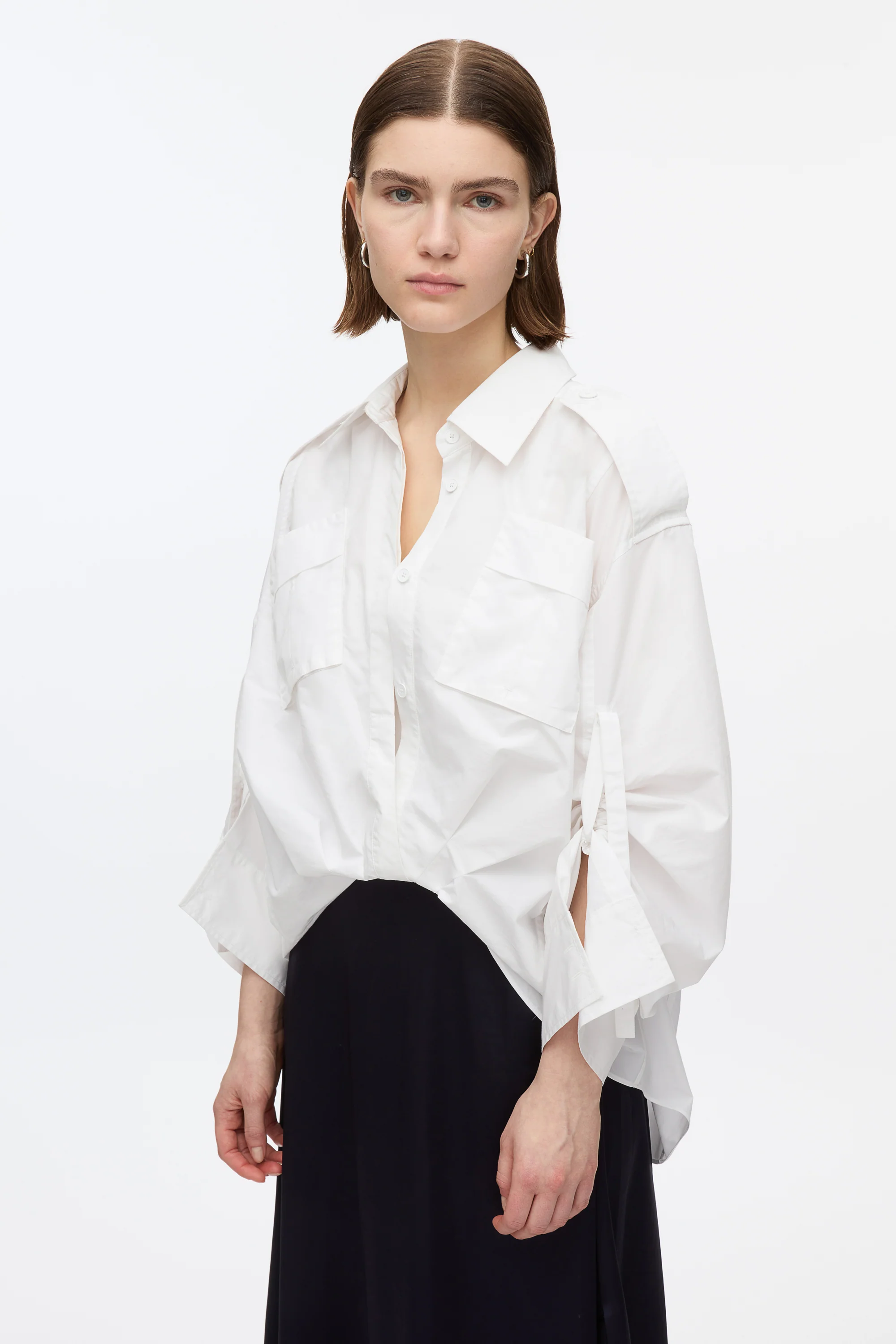 Draped Shirt Combo Slip Dress - Image 5
