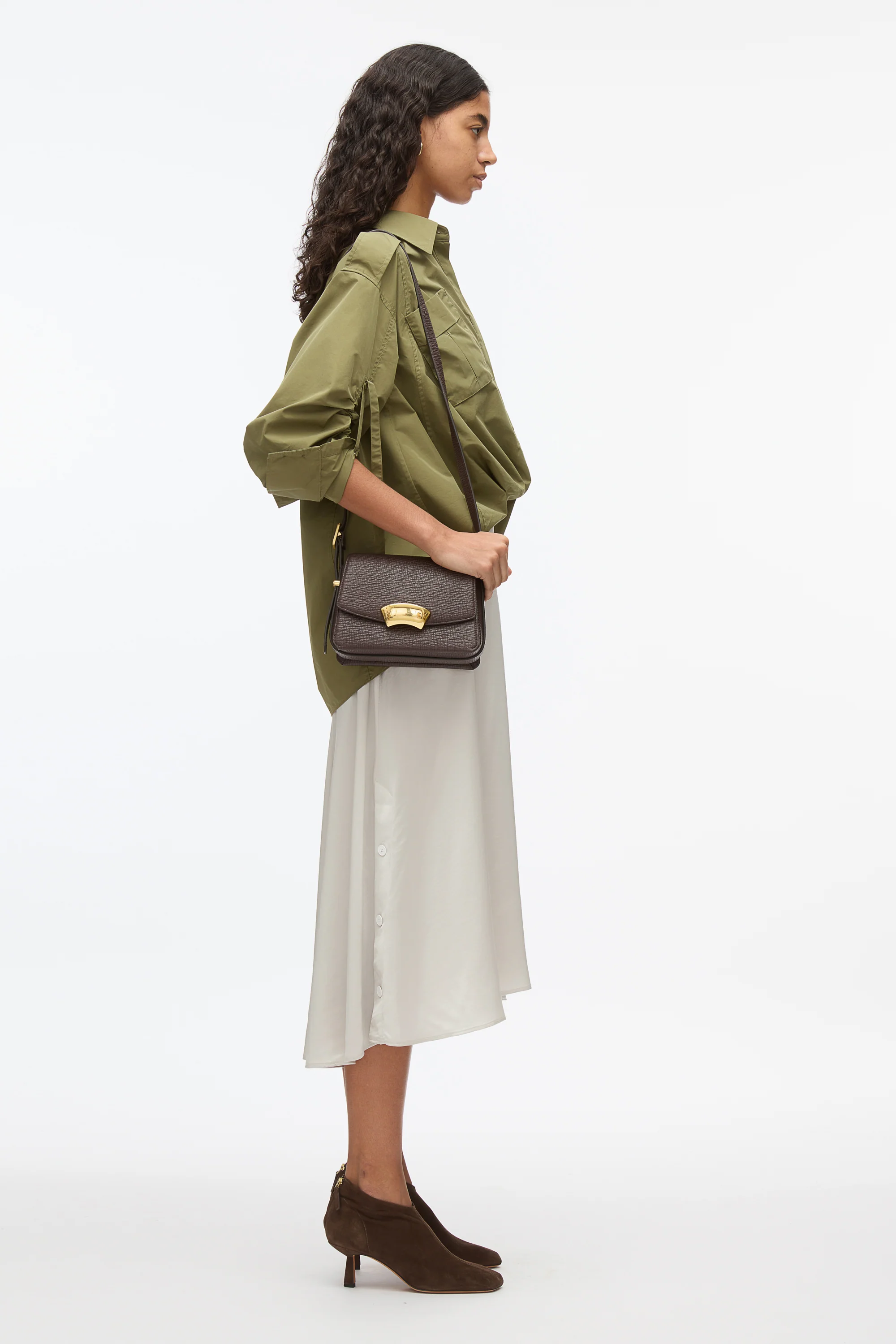 Draped Shirt Combo Slip Dress - Image 13