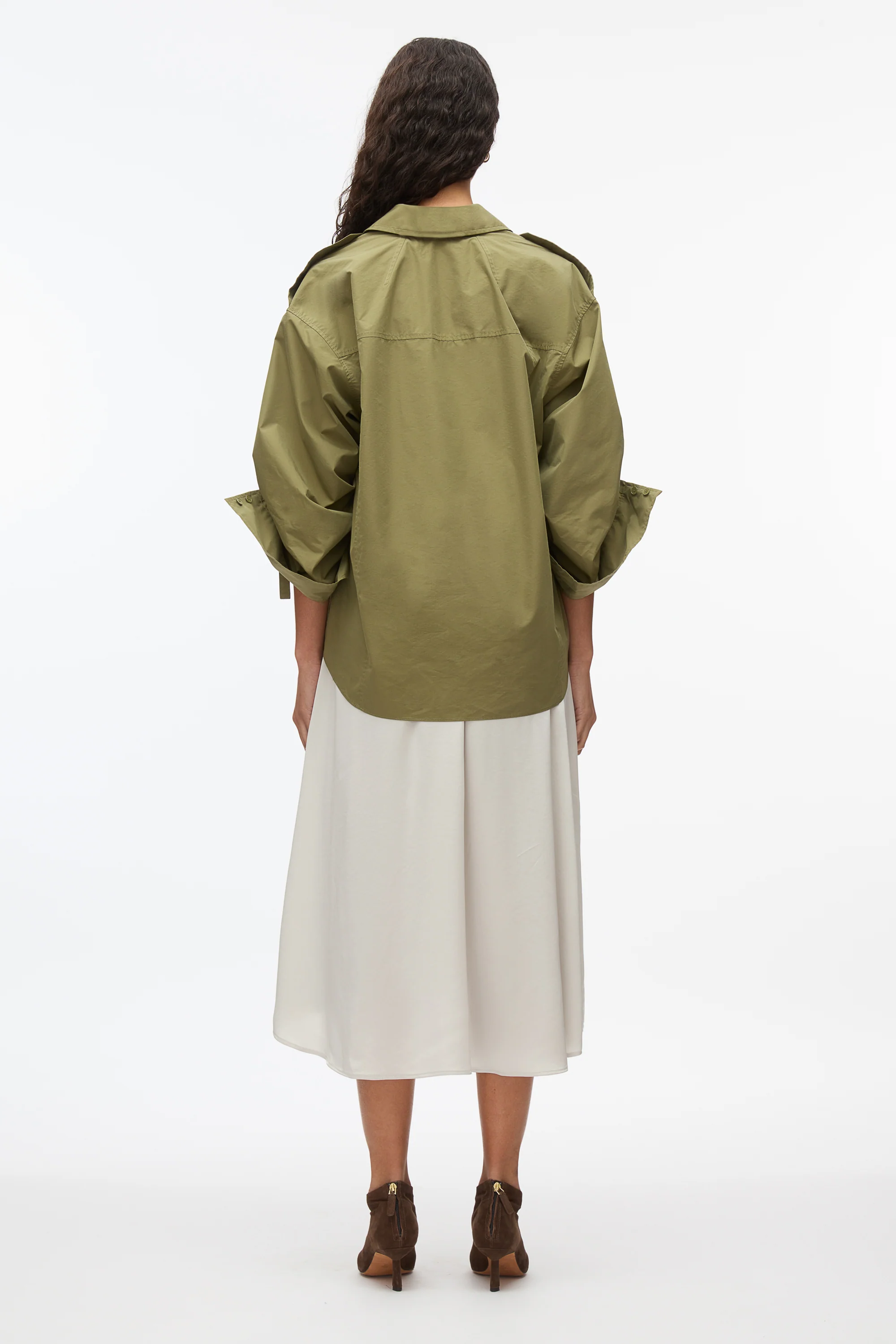 Draped Shirt Combo Slip Dress - Image 15