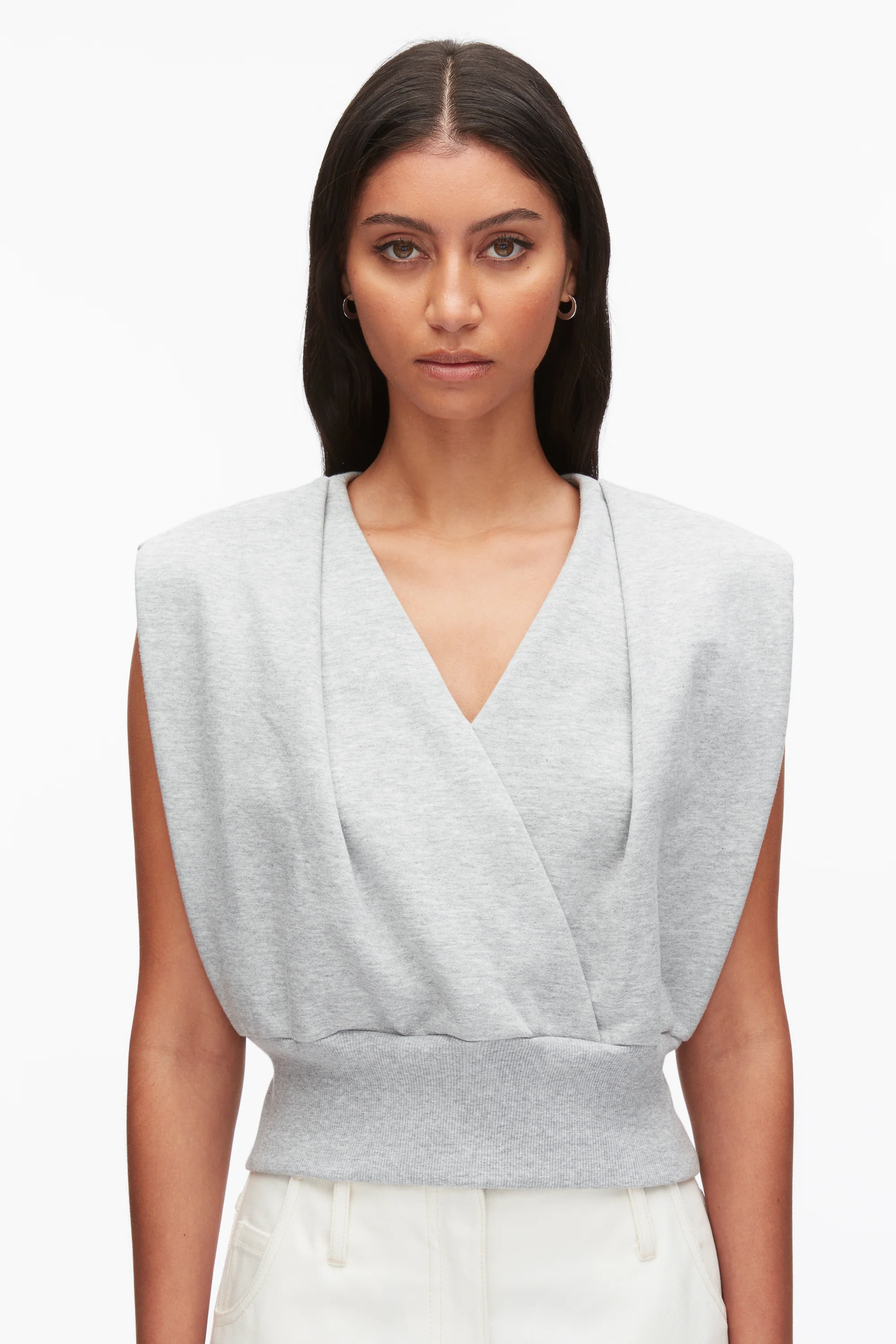 Draped Sleeveless French Terry Top - Image 18