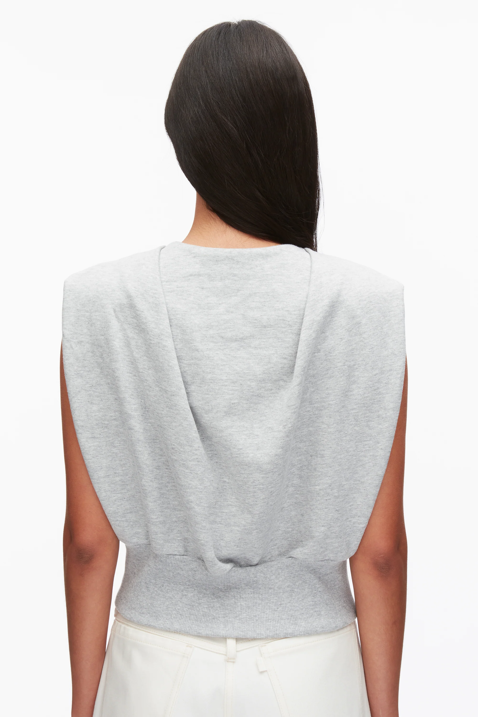 Draped Sleeveless French Terry Top - Image 20
