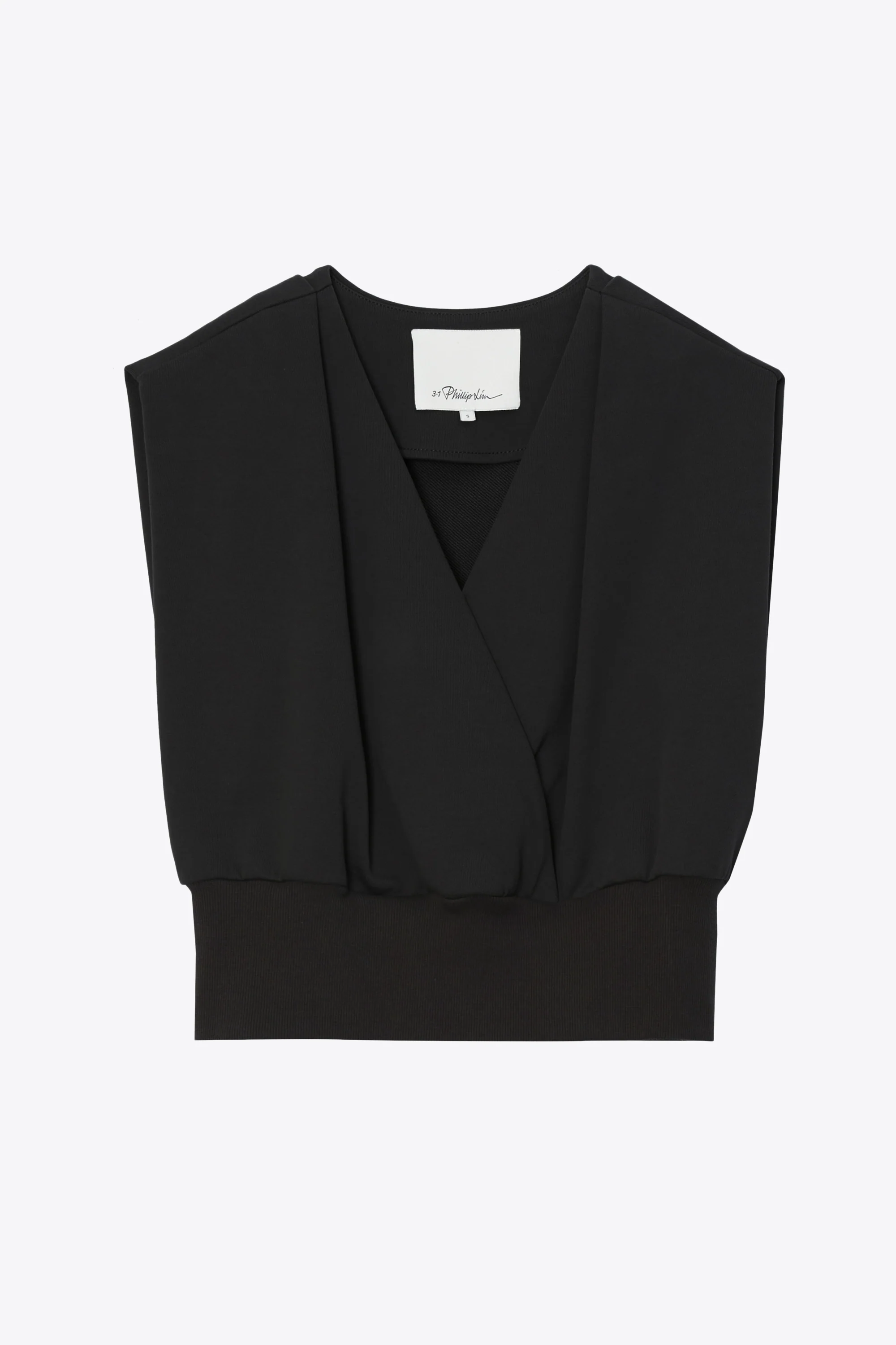 Draped Sleeveless French Terry Top - Image 7