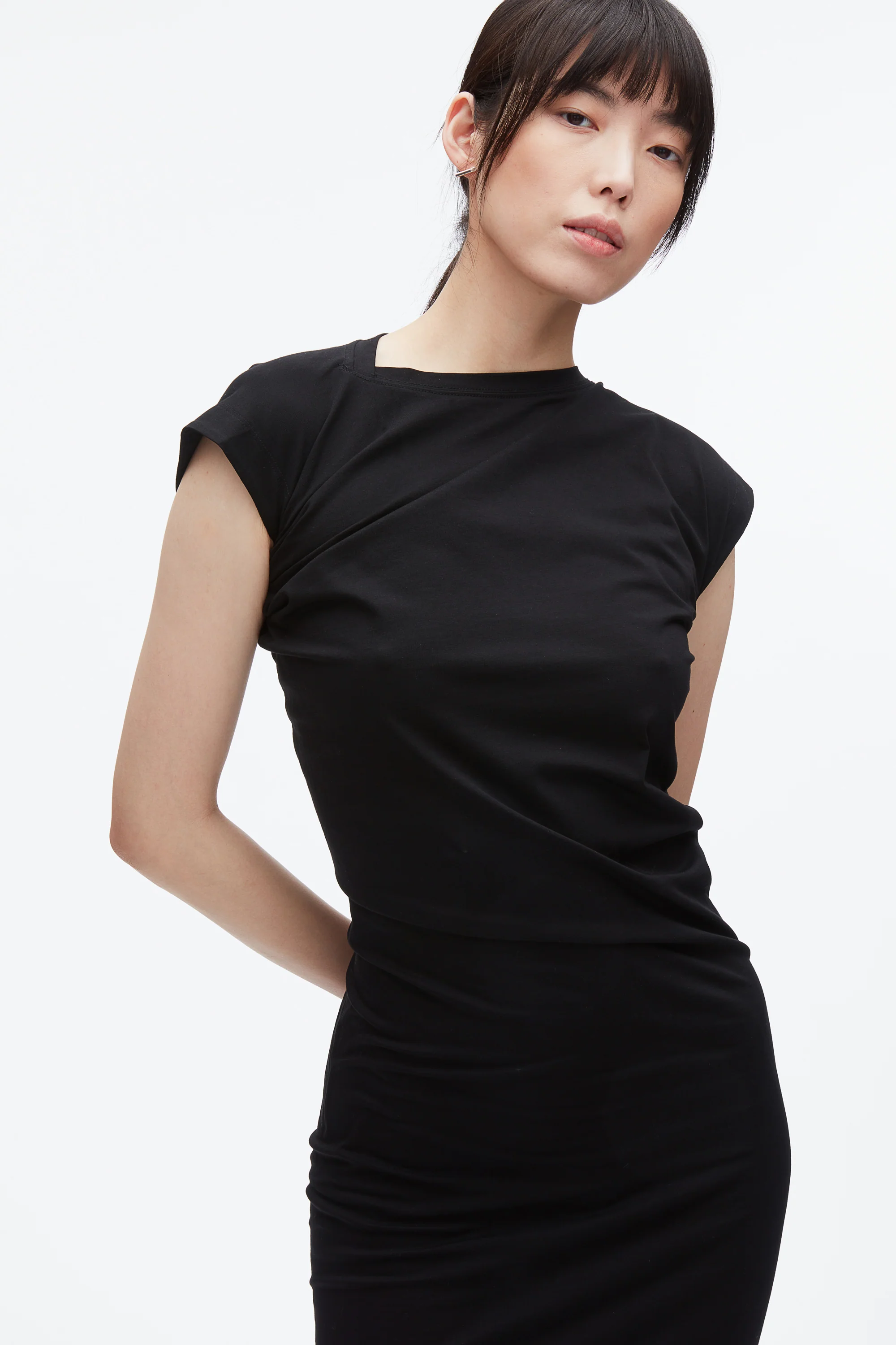 Draped T-Shirt Dress - Image 5