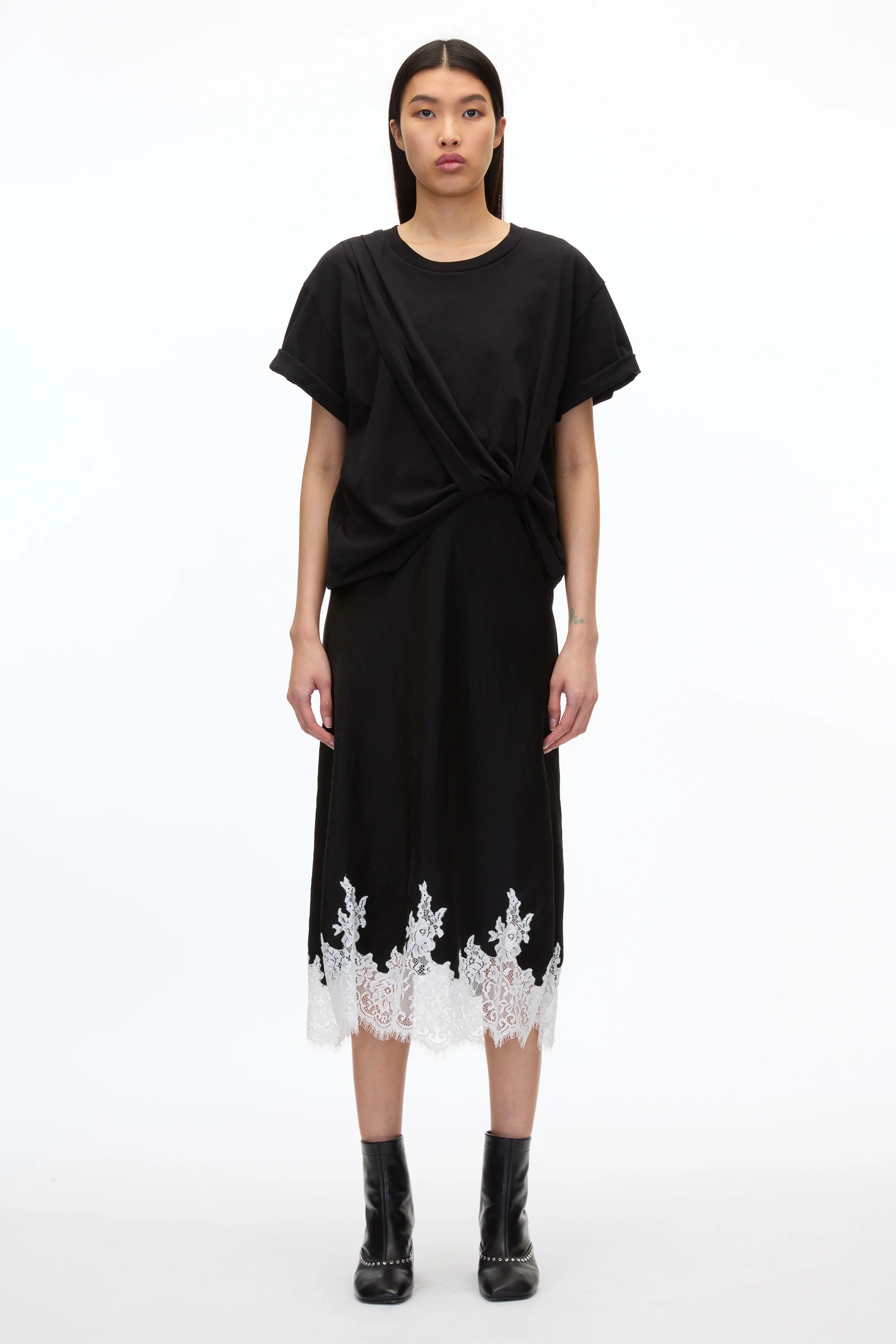 Draped T-Shirt Slip Combo Dress - Image 11