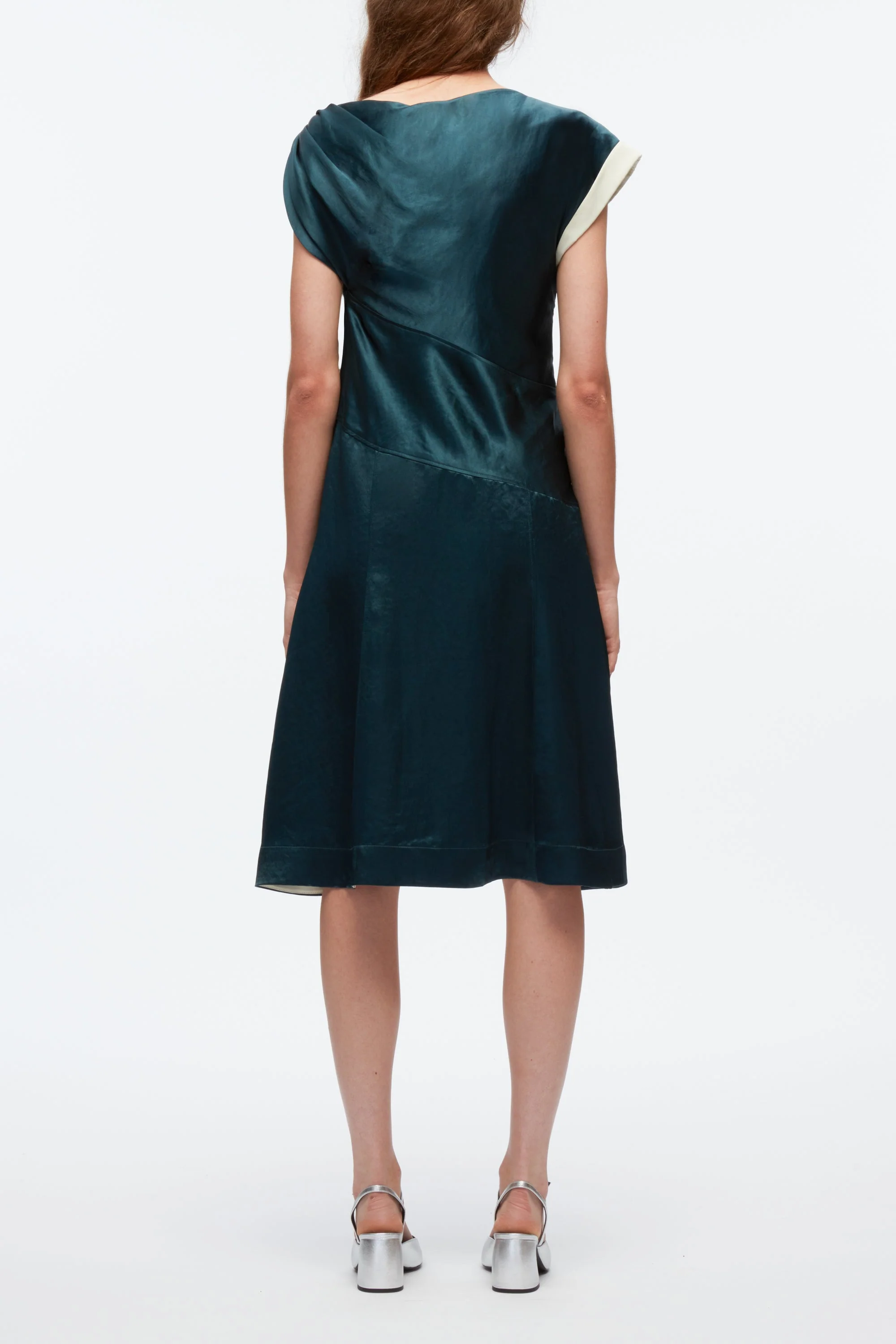 Draped Twist Dress With Combo - Image 3