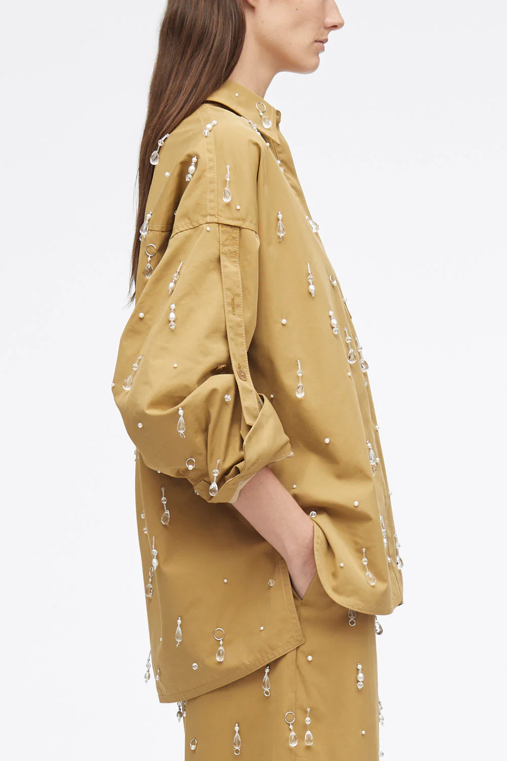 Bead-Embellished Chino Shirt - Image 3