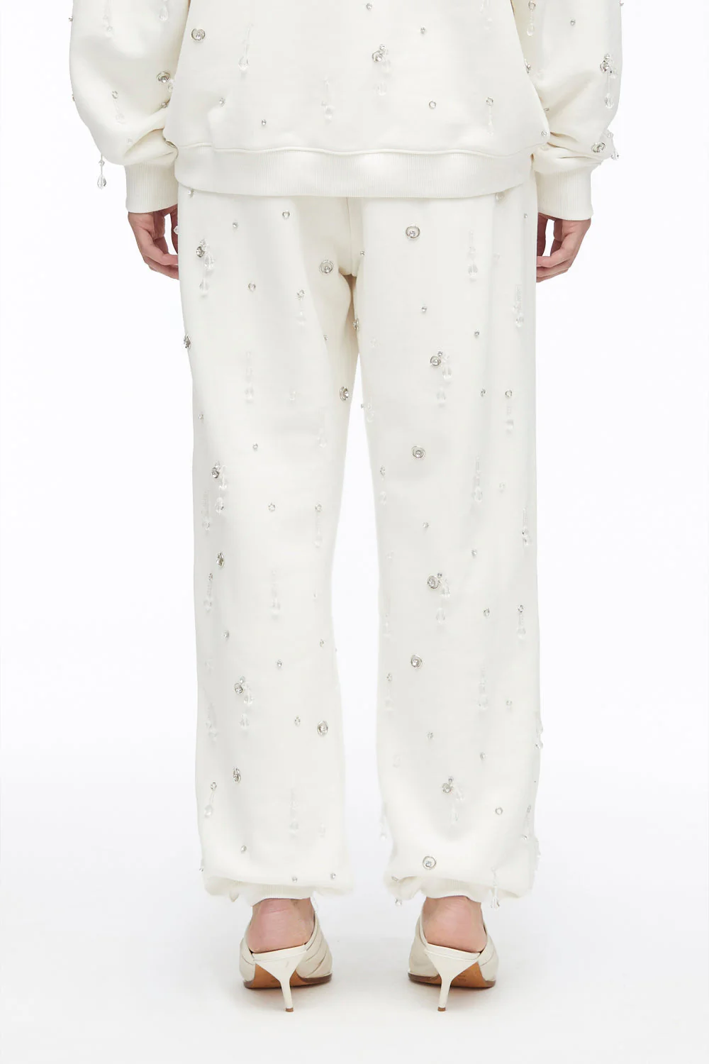 Drip-Embellished Terry Track Trousers - Image 9