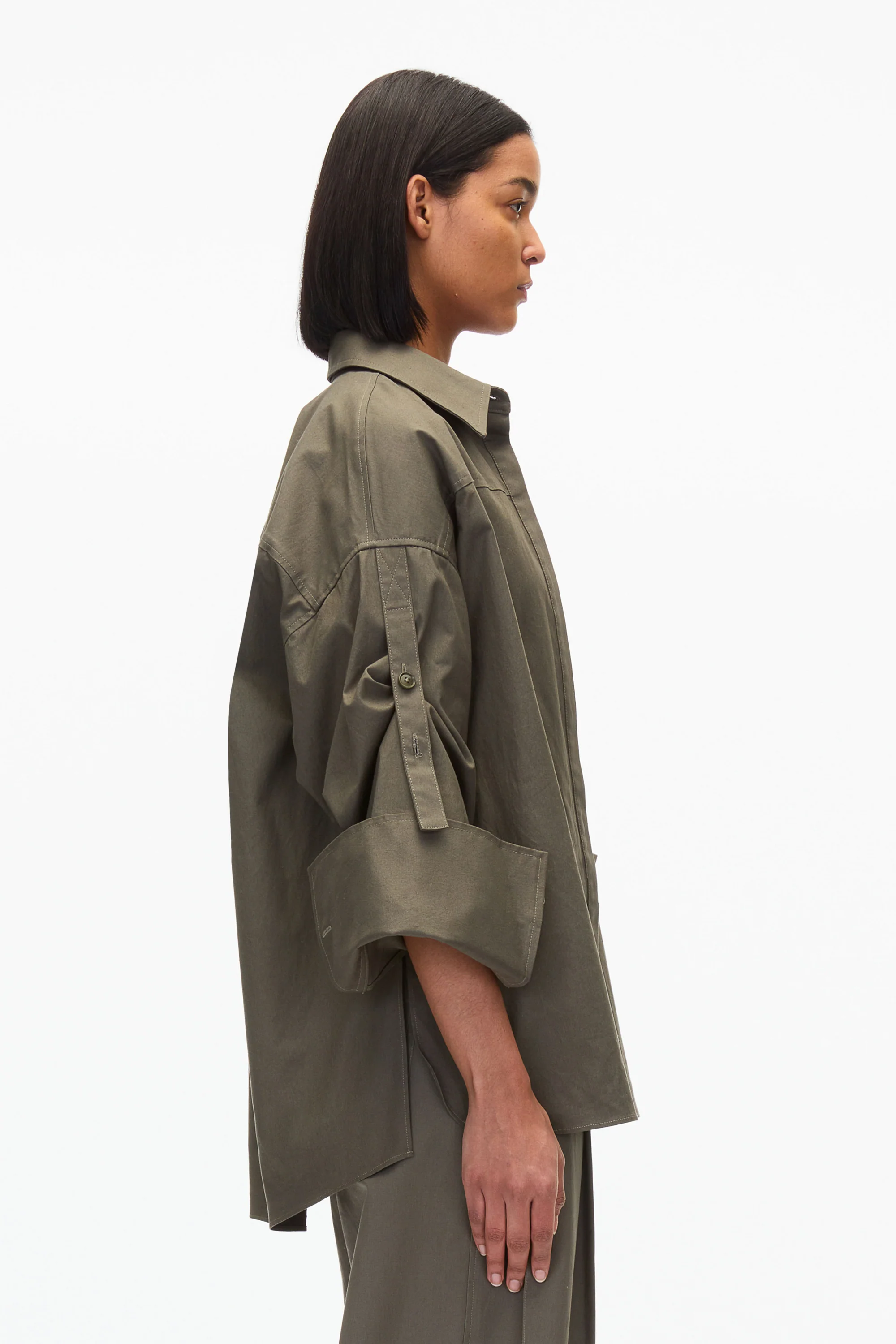 Drop Back Shirt with Convertible Sleeves - Image 4