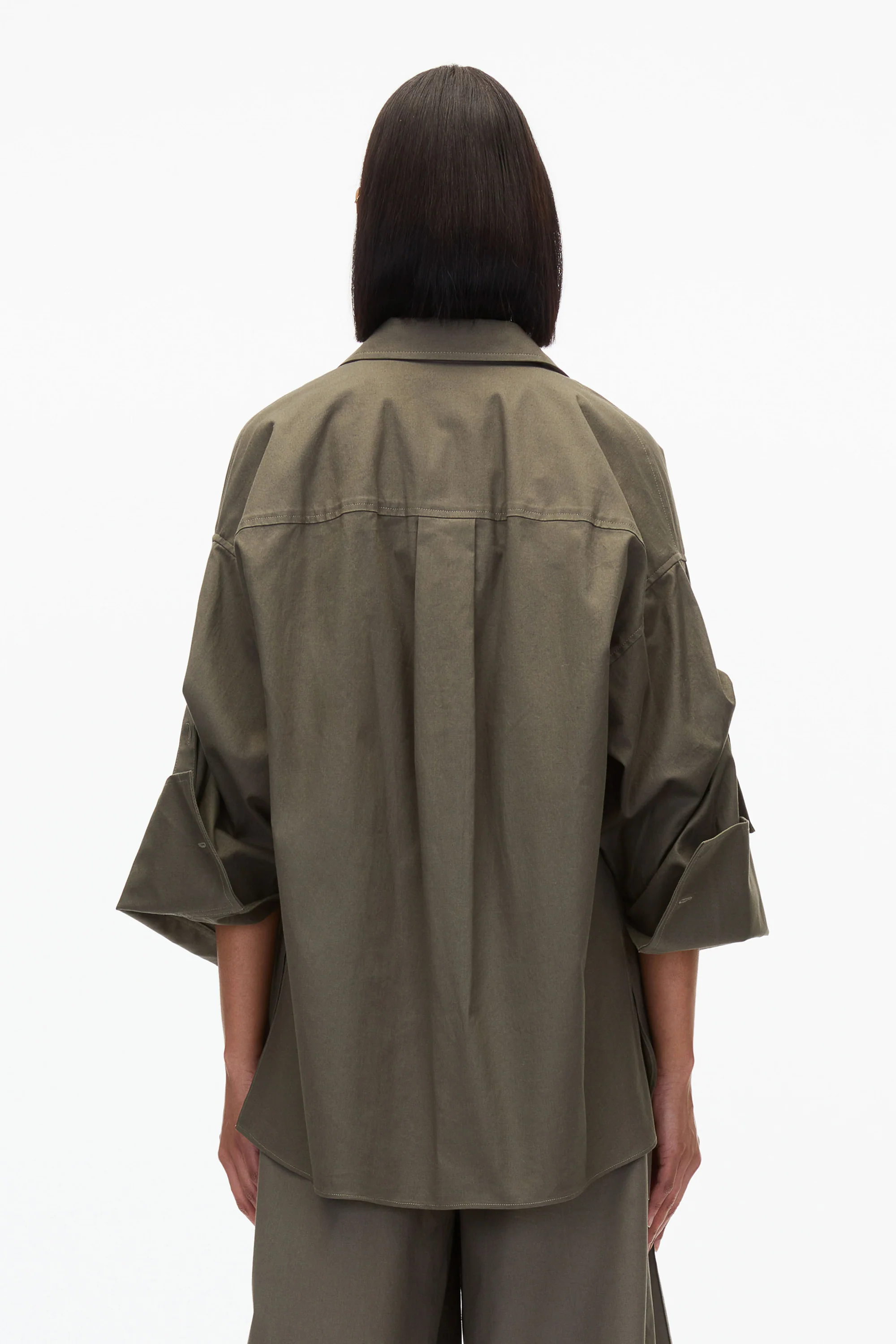 Drop Back Shirt with Convertible Sleeves - Image 5