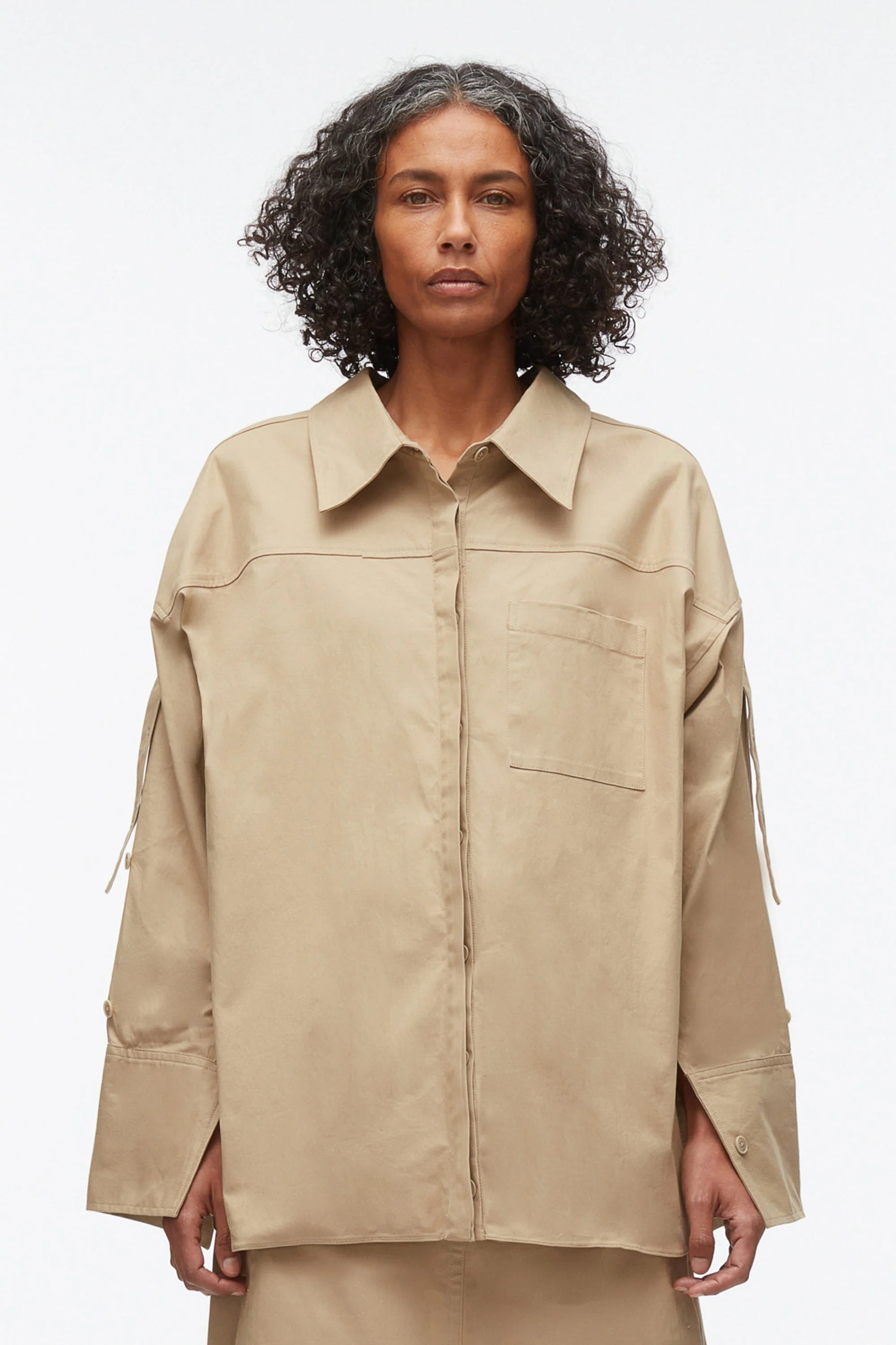 Drop Back Shirt with Convertible Sleeves - Image 9