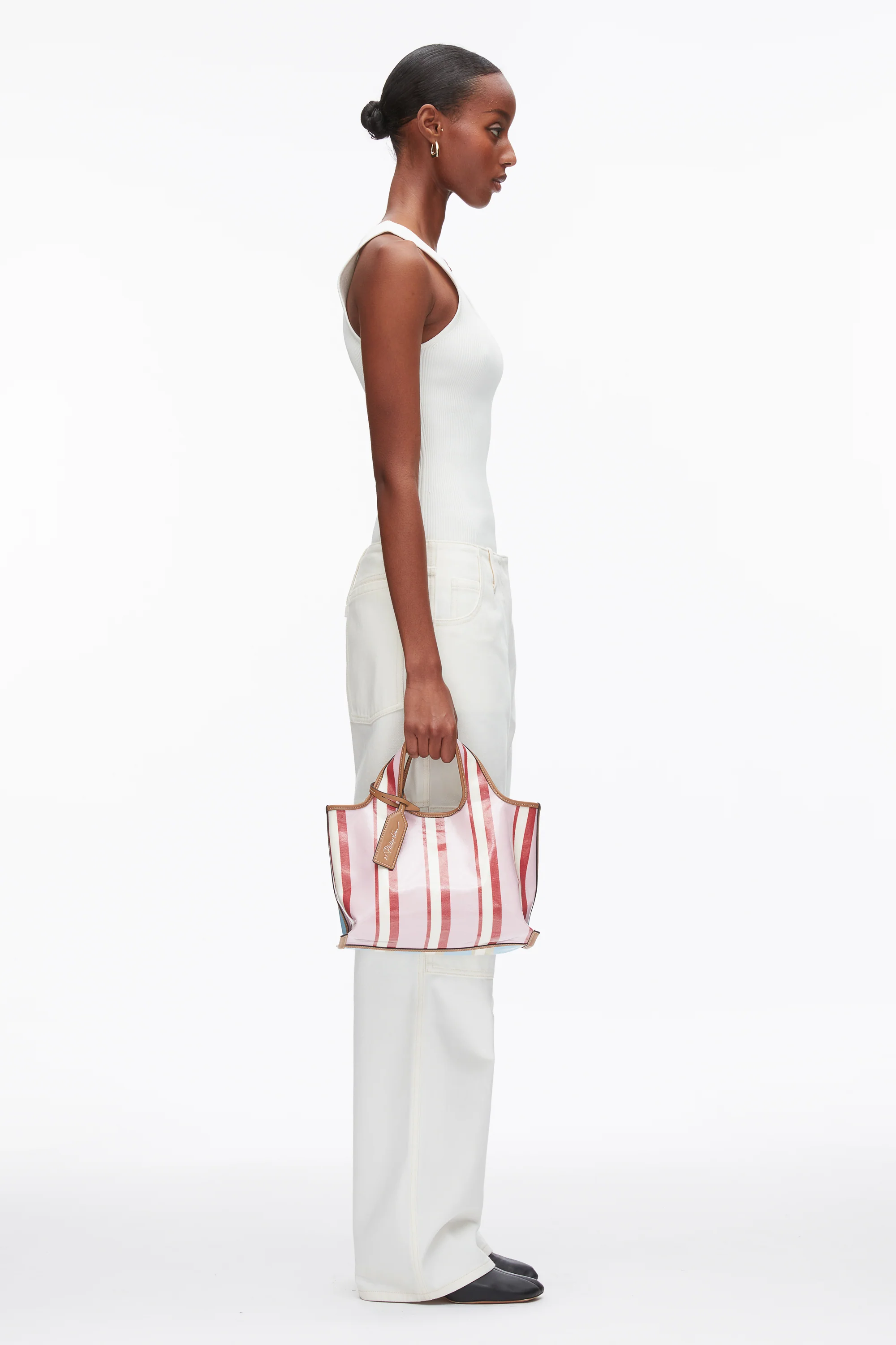 Dual Stripe Mini Market Tote - Image 5