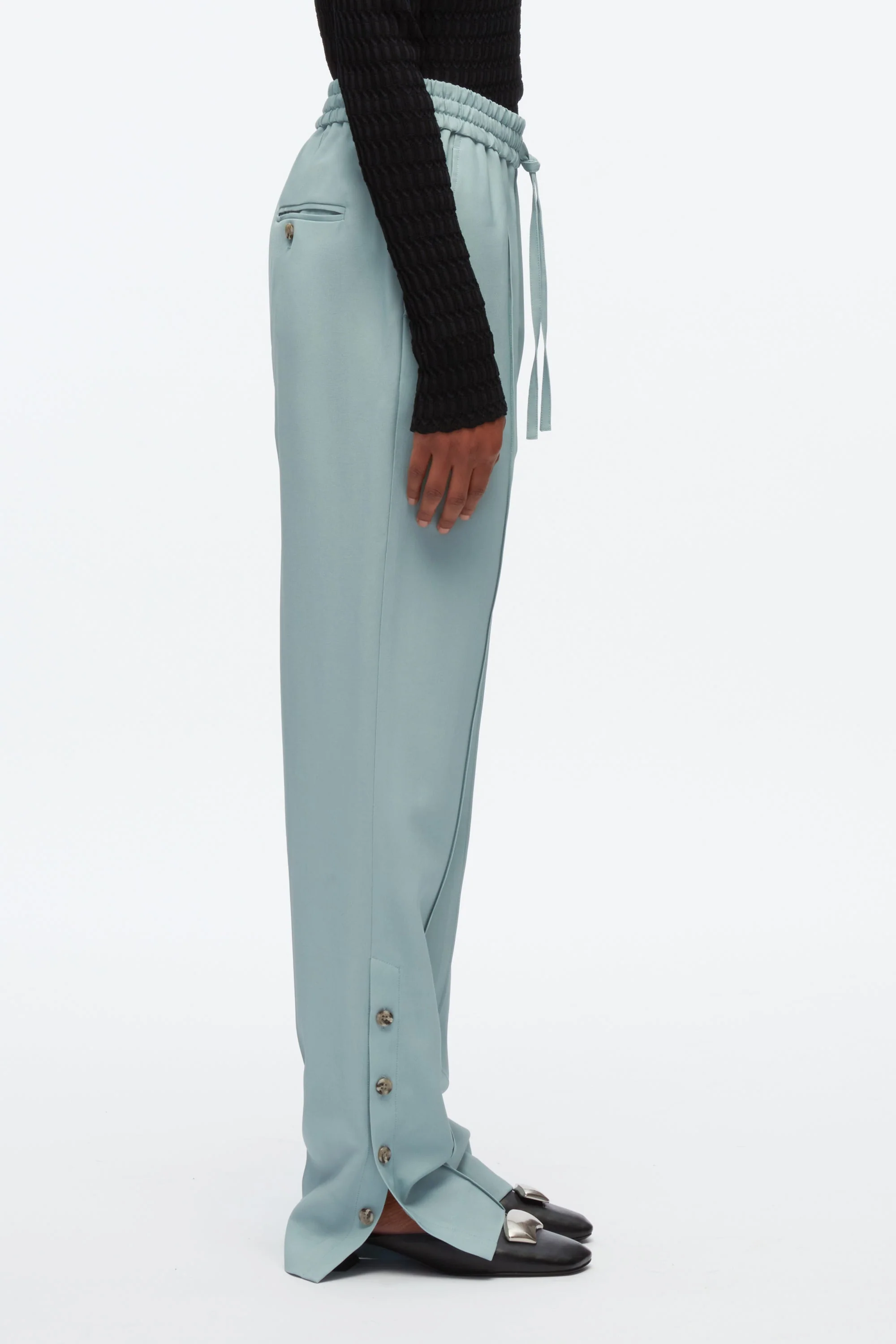 Elasticated Pants With Side Vent - Image 3