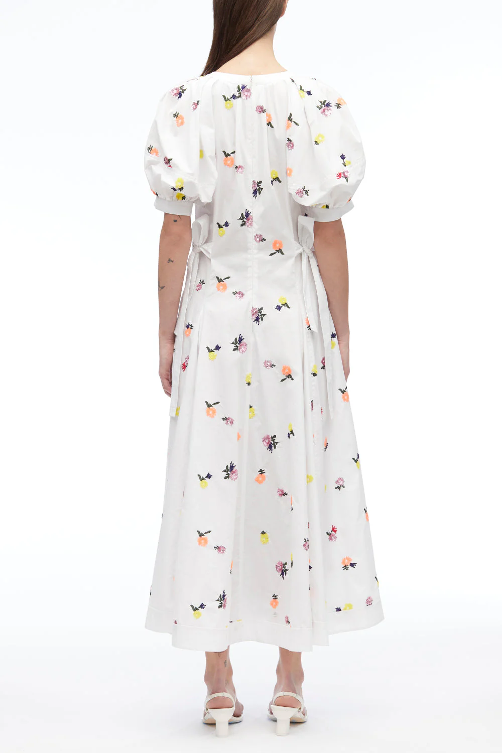 Sequin Embellished Puff Sleeve Midi Dress - Image 4