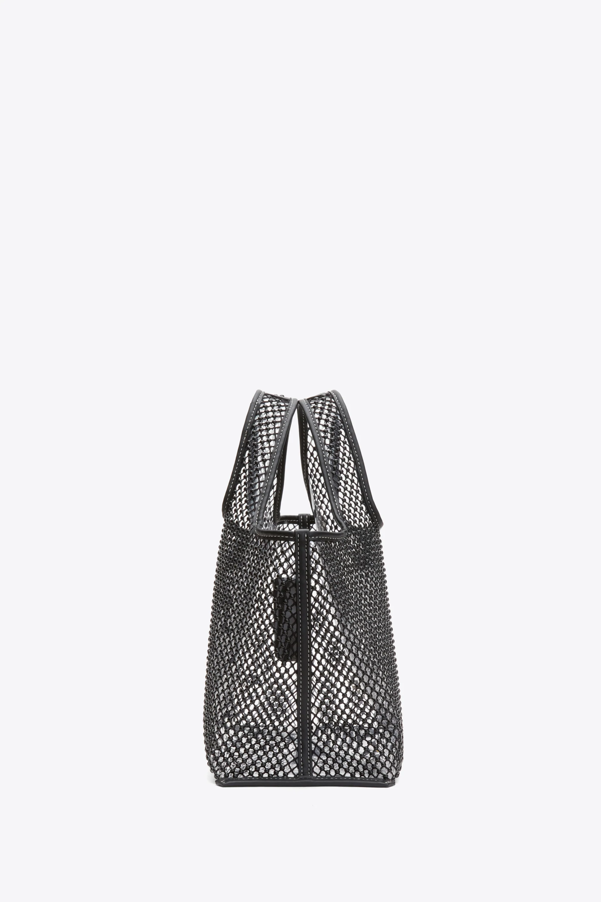 Embellished Mesh Mini Market Tote - Image 3
