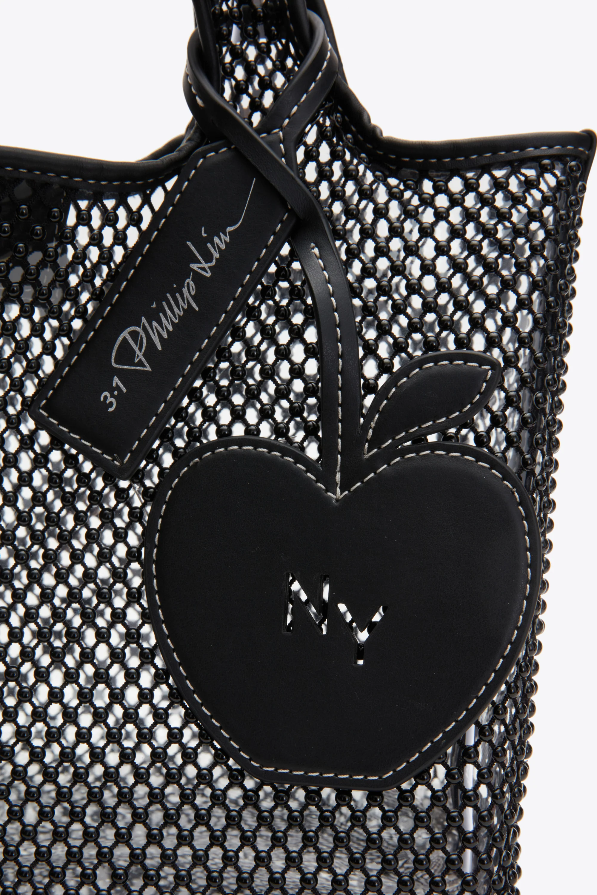 Embellished Mesh Mini Market Tote - Image 4