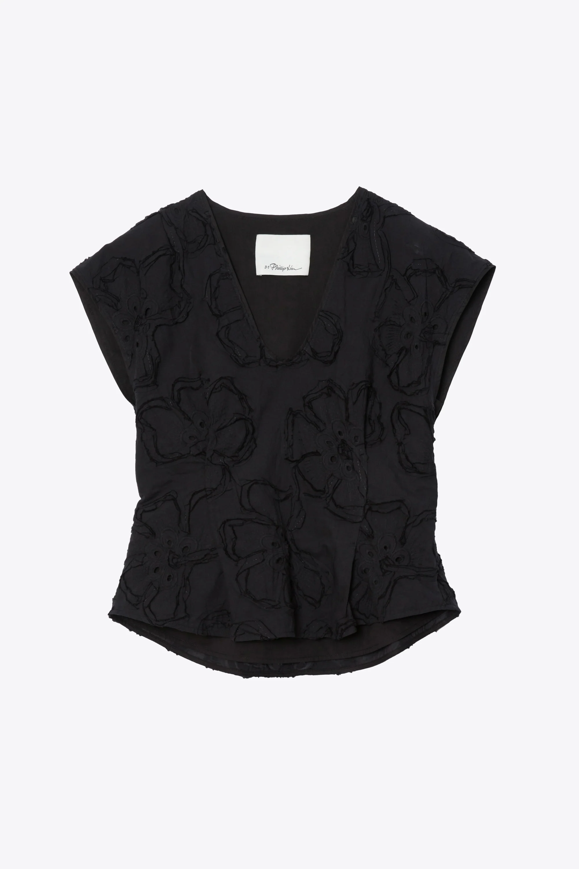 Embroidered Cap Sleeve Top - Image 8