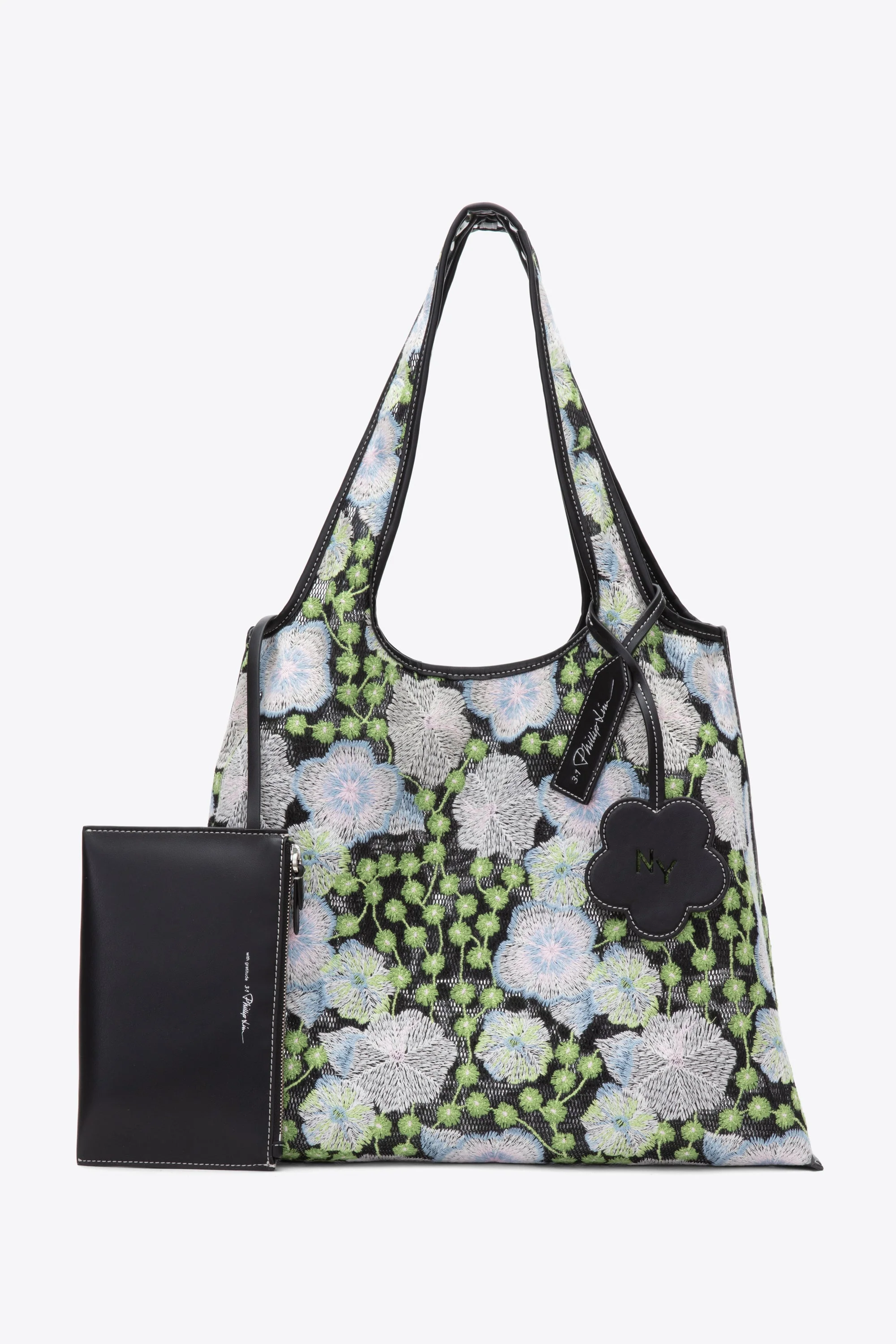 Floral Embroidery Market Tote - Image 3