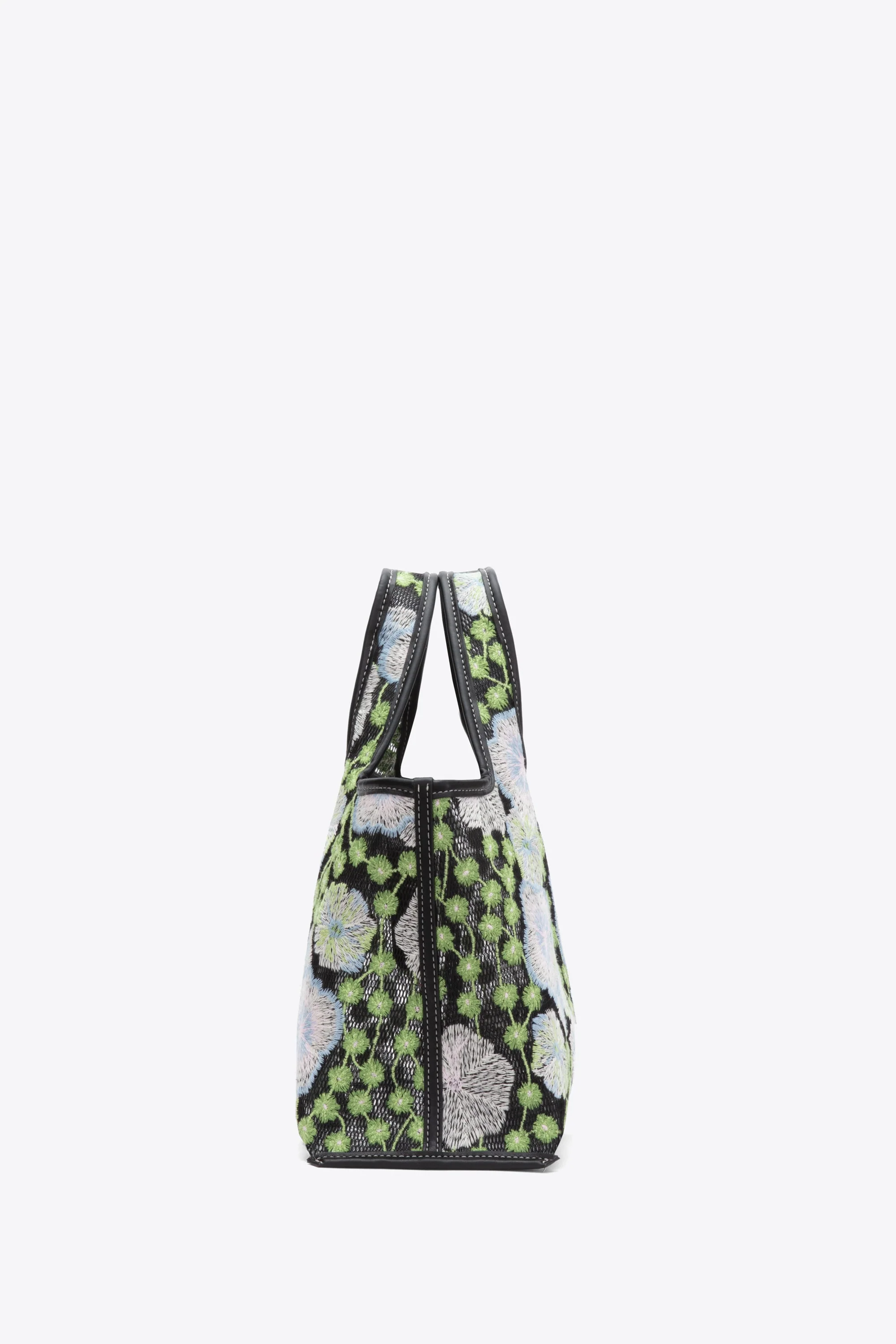 Floral Embroidery Mini Market Tote - Image 3