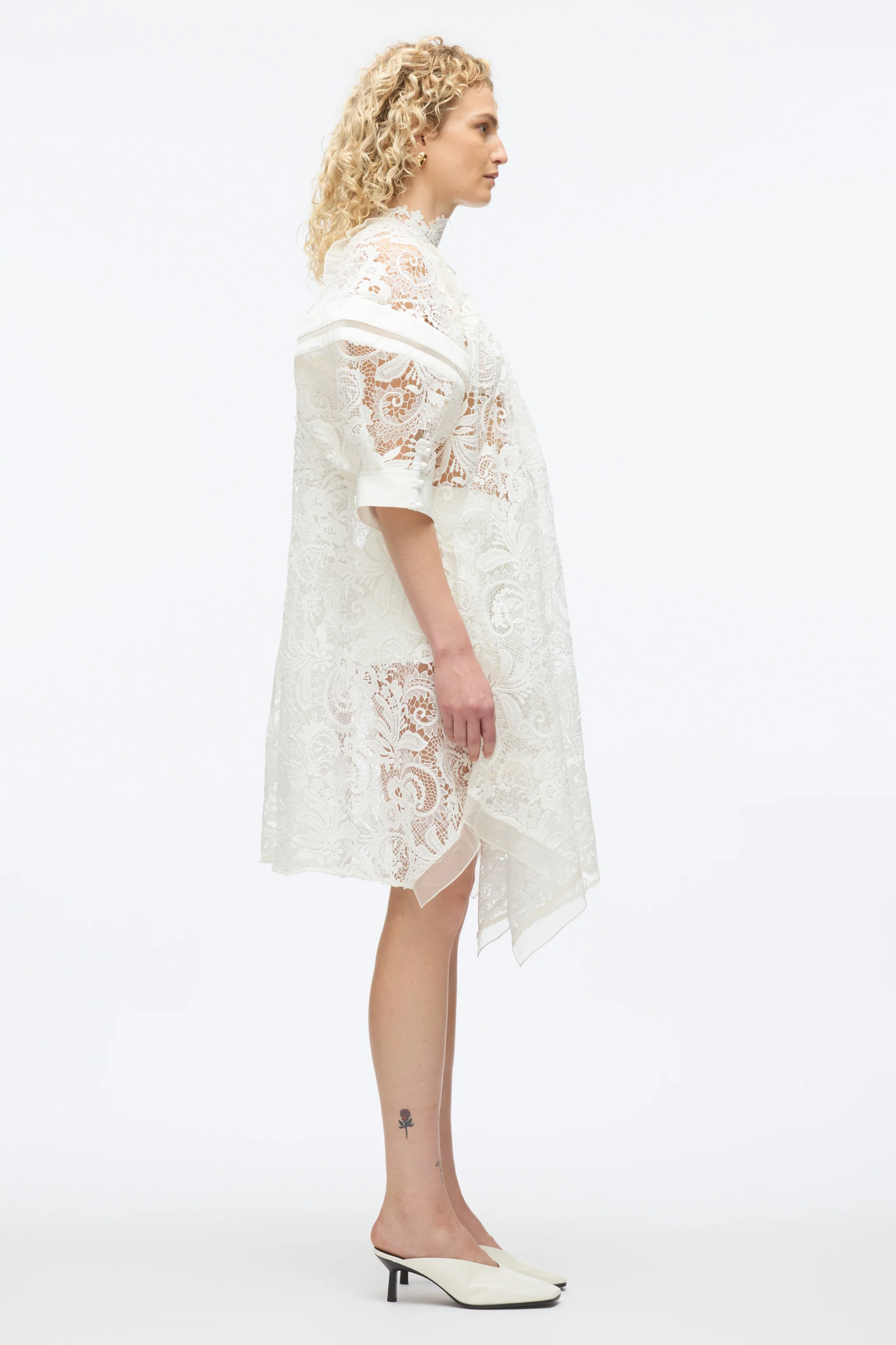 Embroidered Lace Handkerchief Dress - Image 10