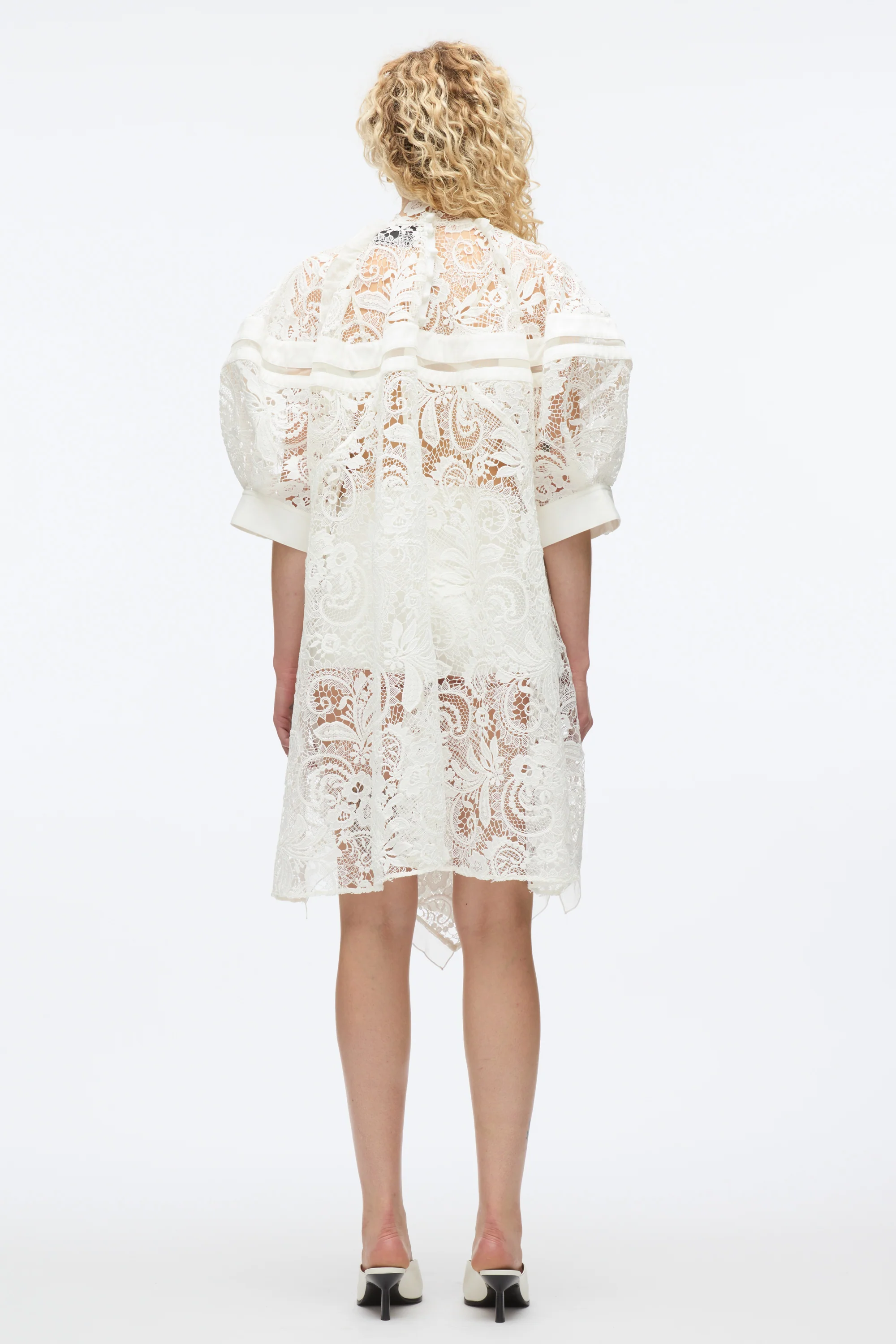 Embroidered Lace Handkerchief Dress - Image 11