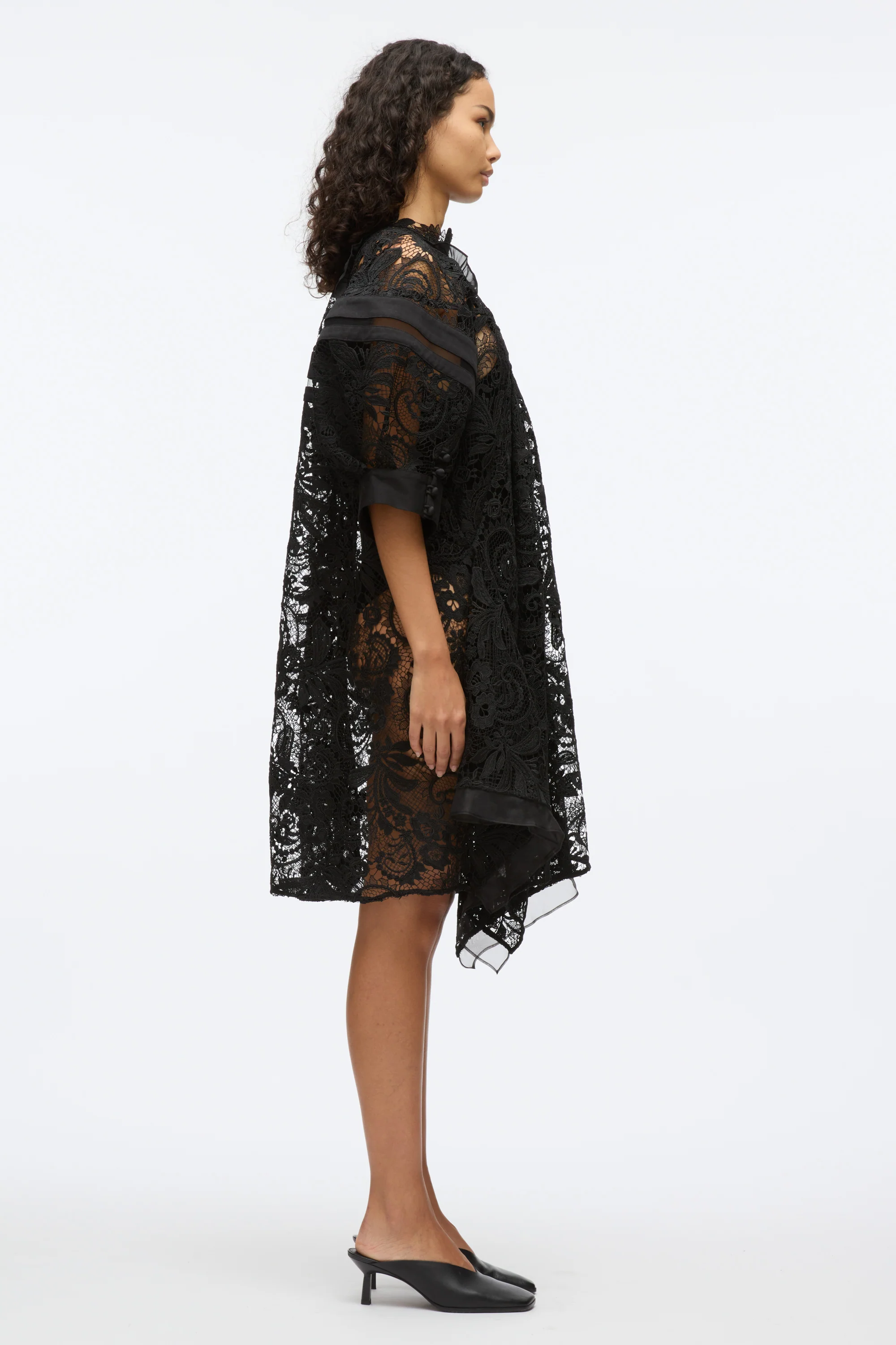 Embroidered Lace Handkerchief Dress - Image 5