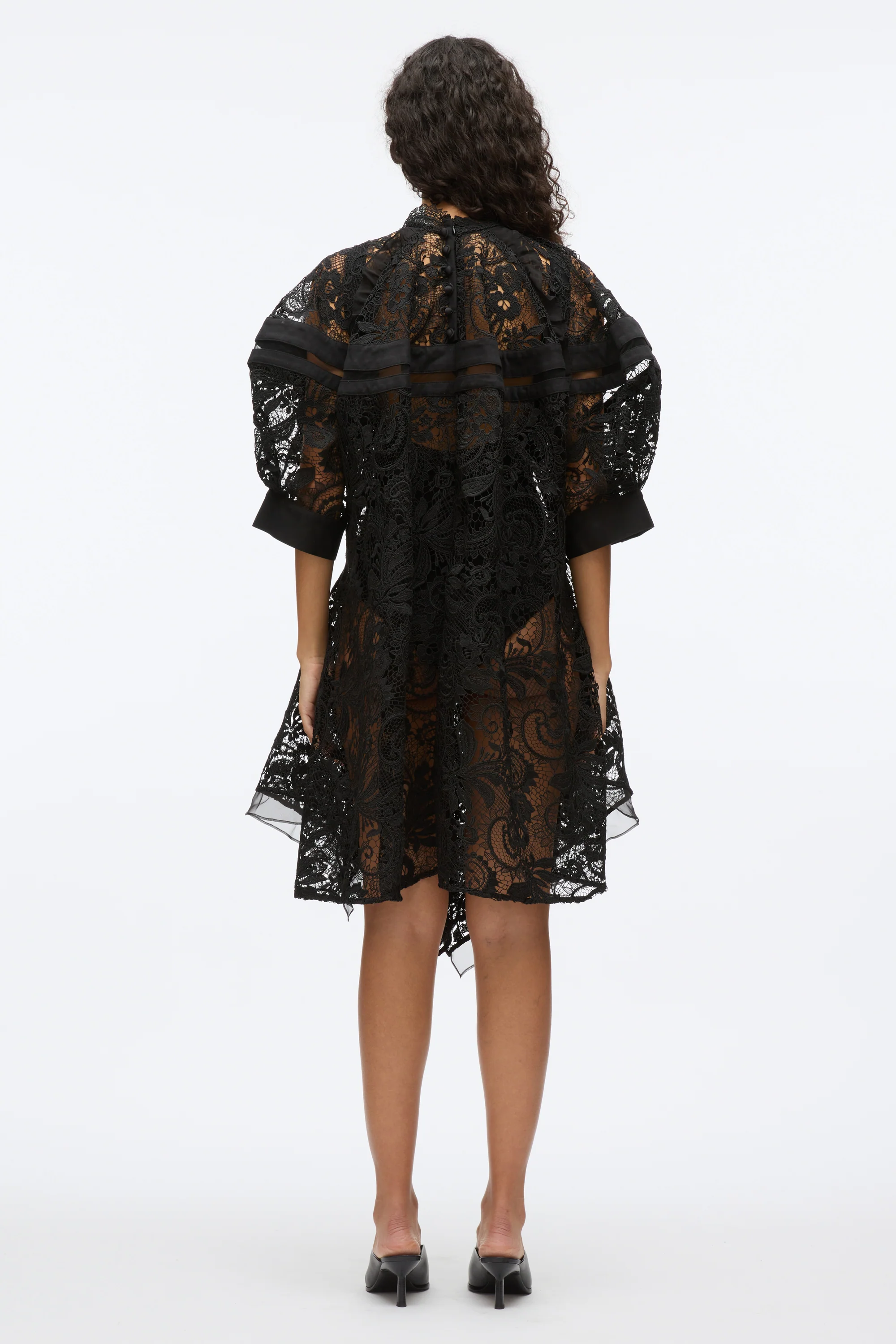 Embroidered Lace Handkerchief Dress - Image 6