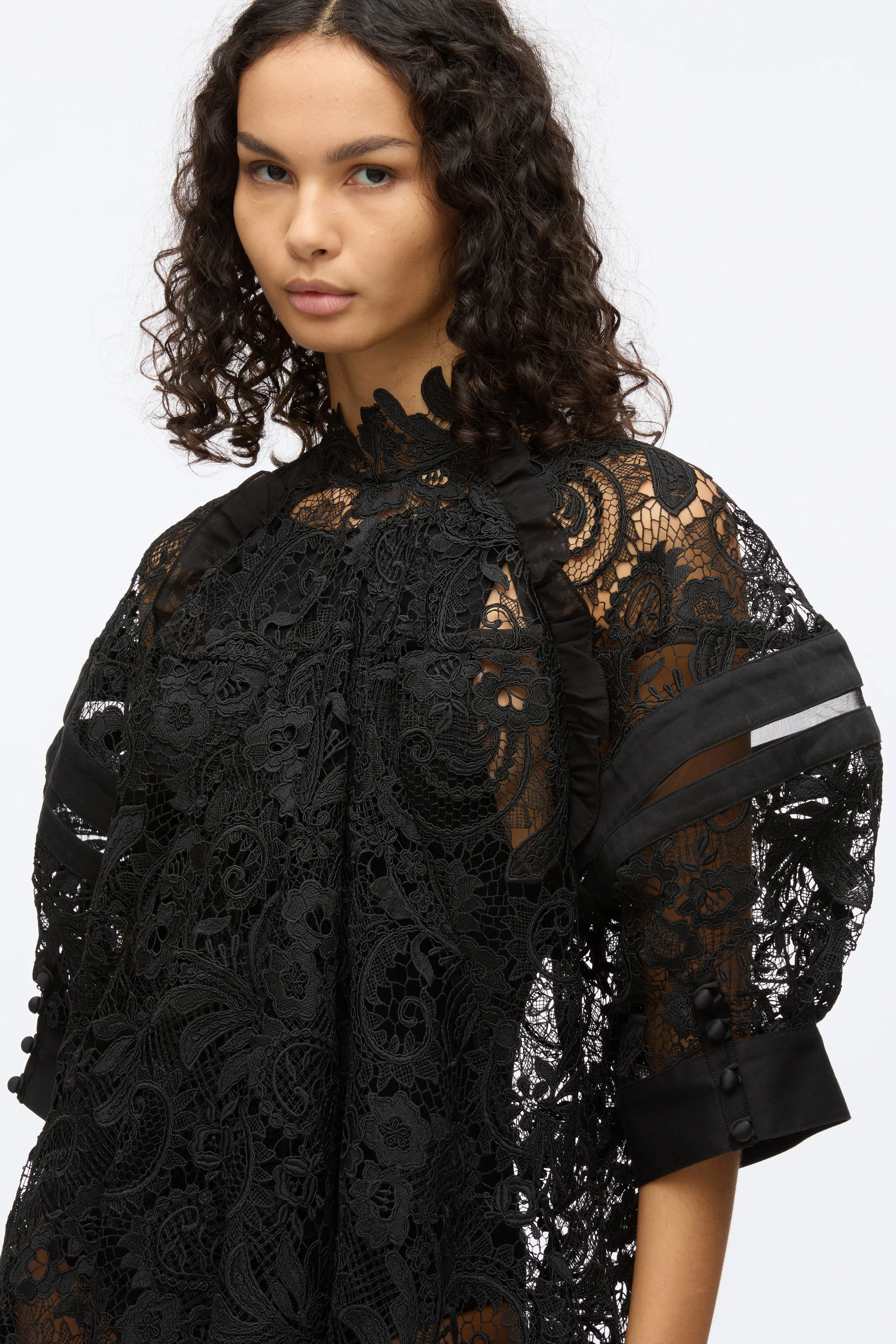 Embroidered Lace Handkerchief Dress - Image 7