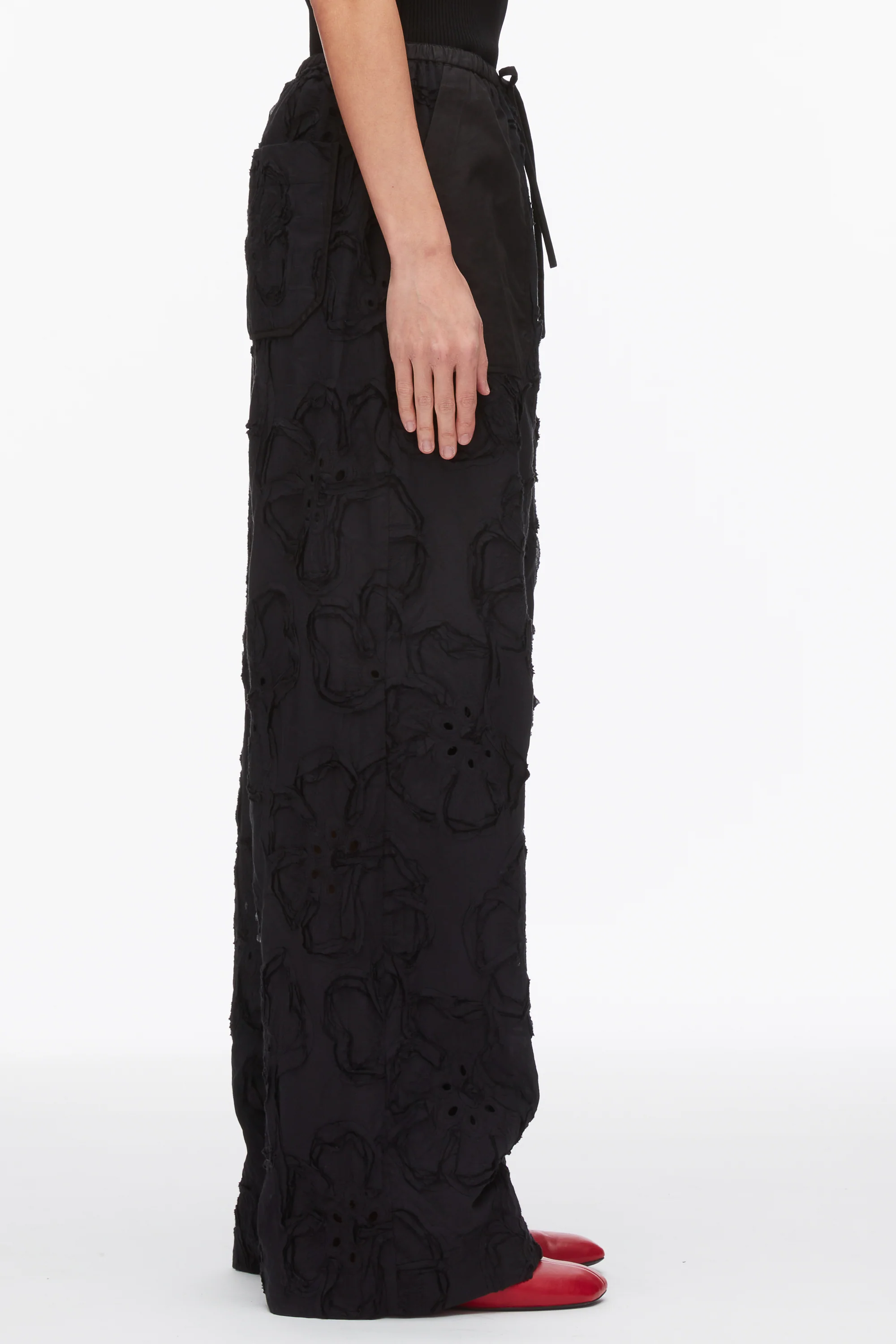 Embroidered Straight Leg Pull On Pants - Image 12