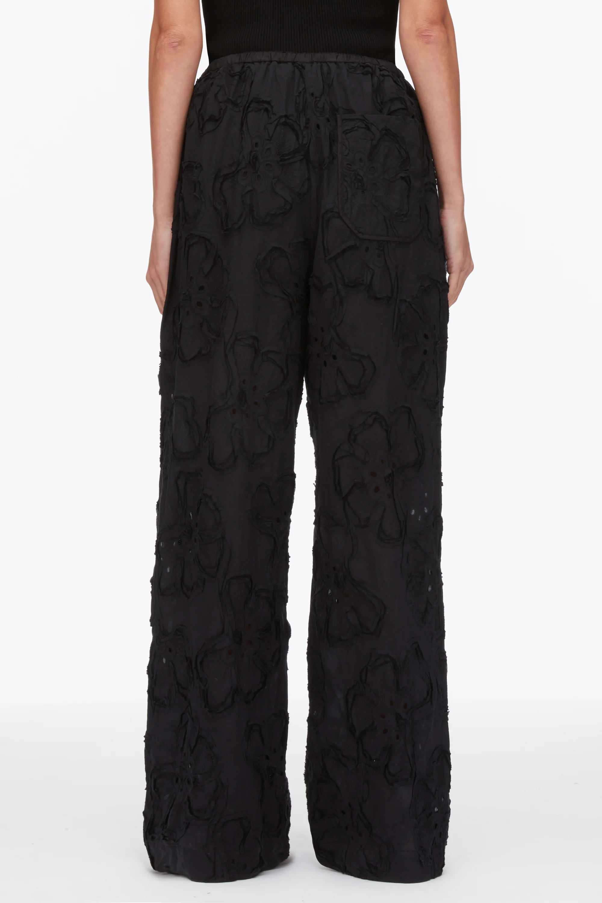 Embroidered Straight Leg Pull On Pants - Image 13