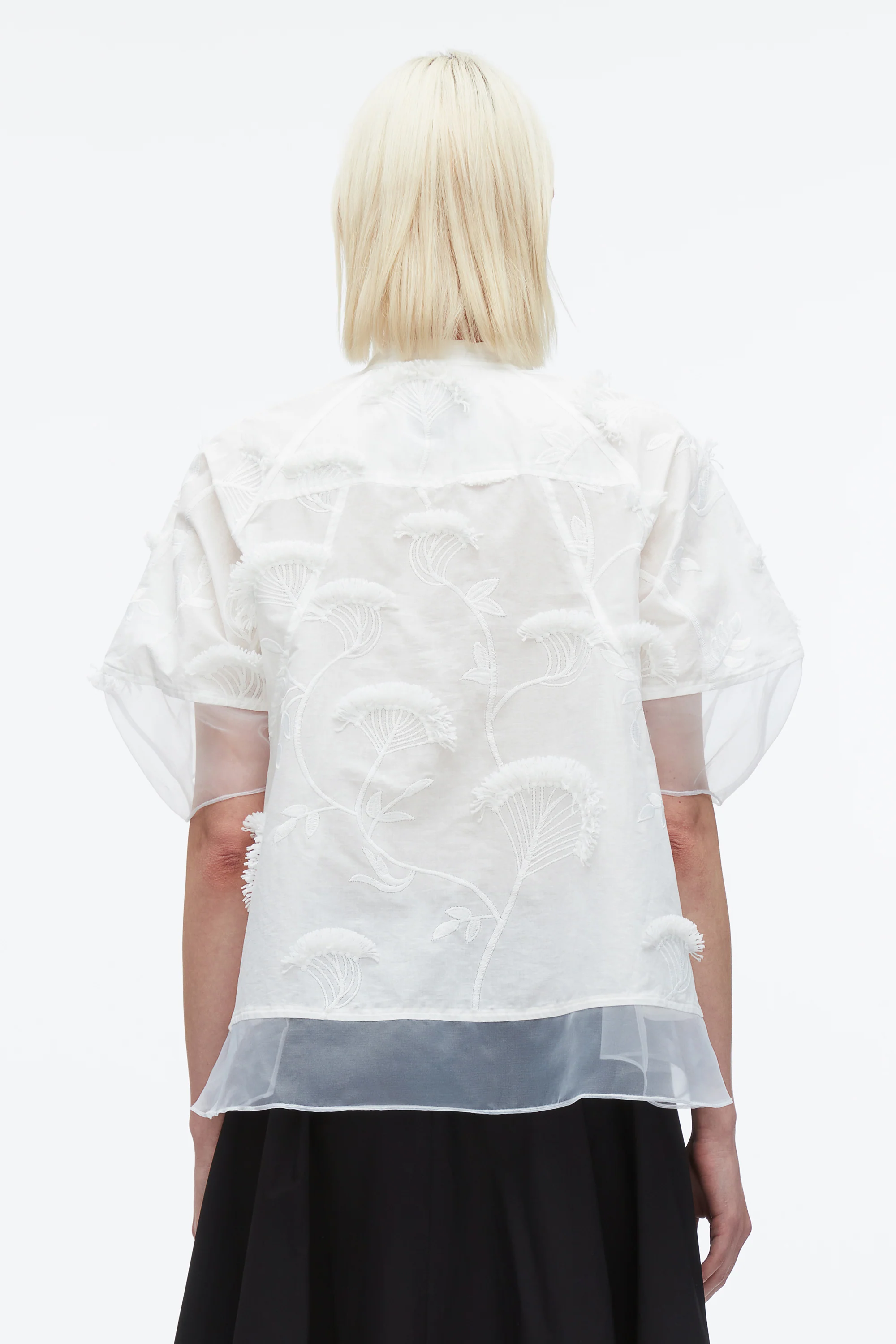 Embroidery Voile Top with Organza Combo - Image 5
