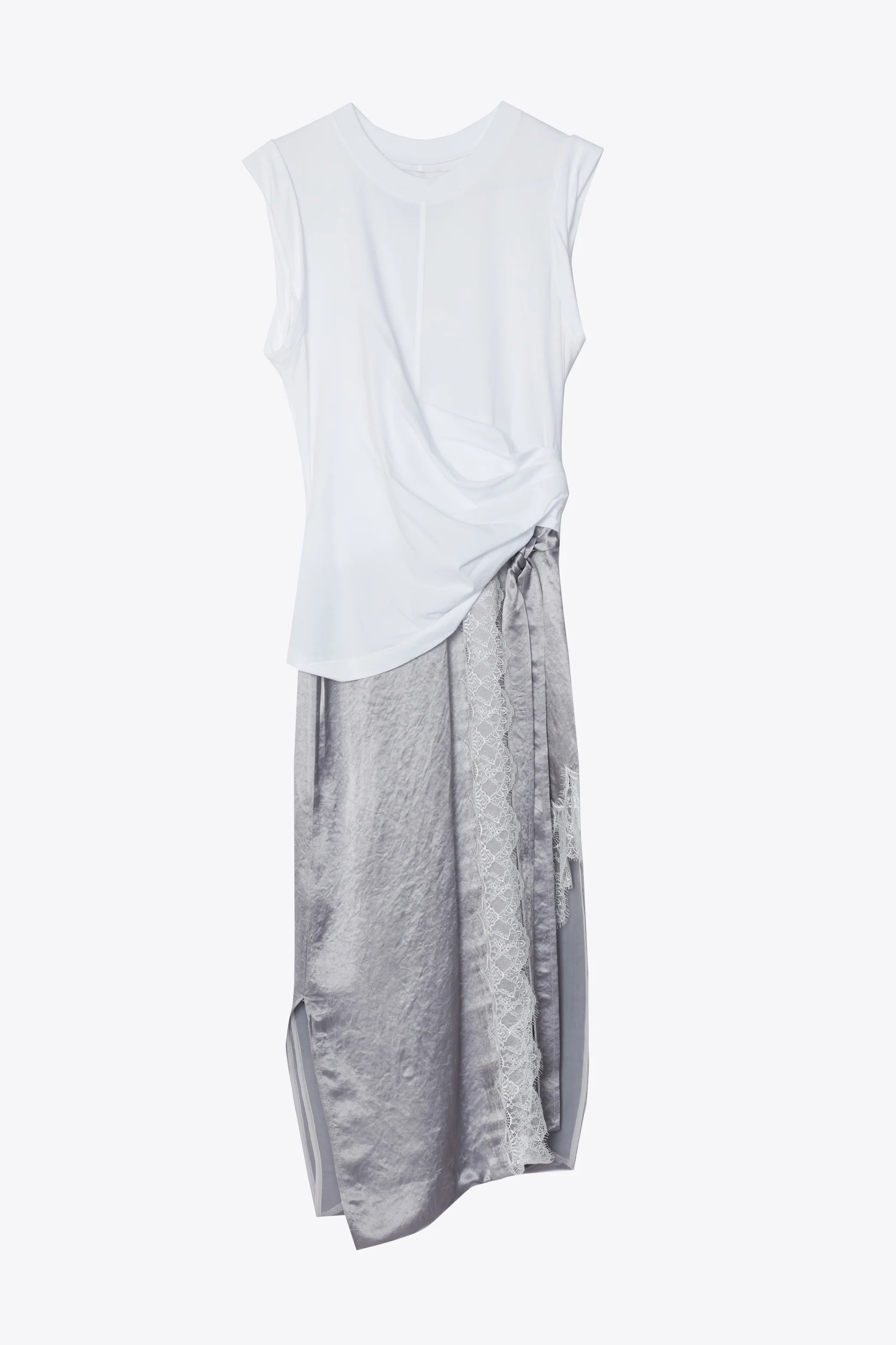 T-Shirt Combo Dress with Endless Lace Loop