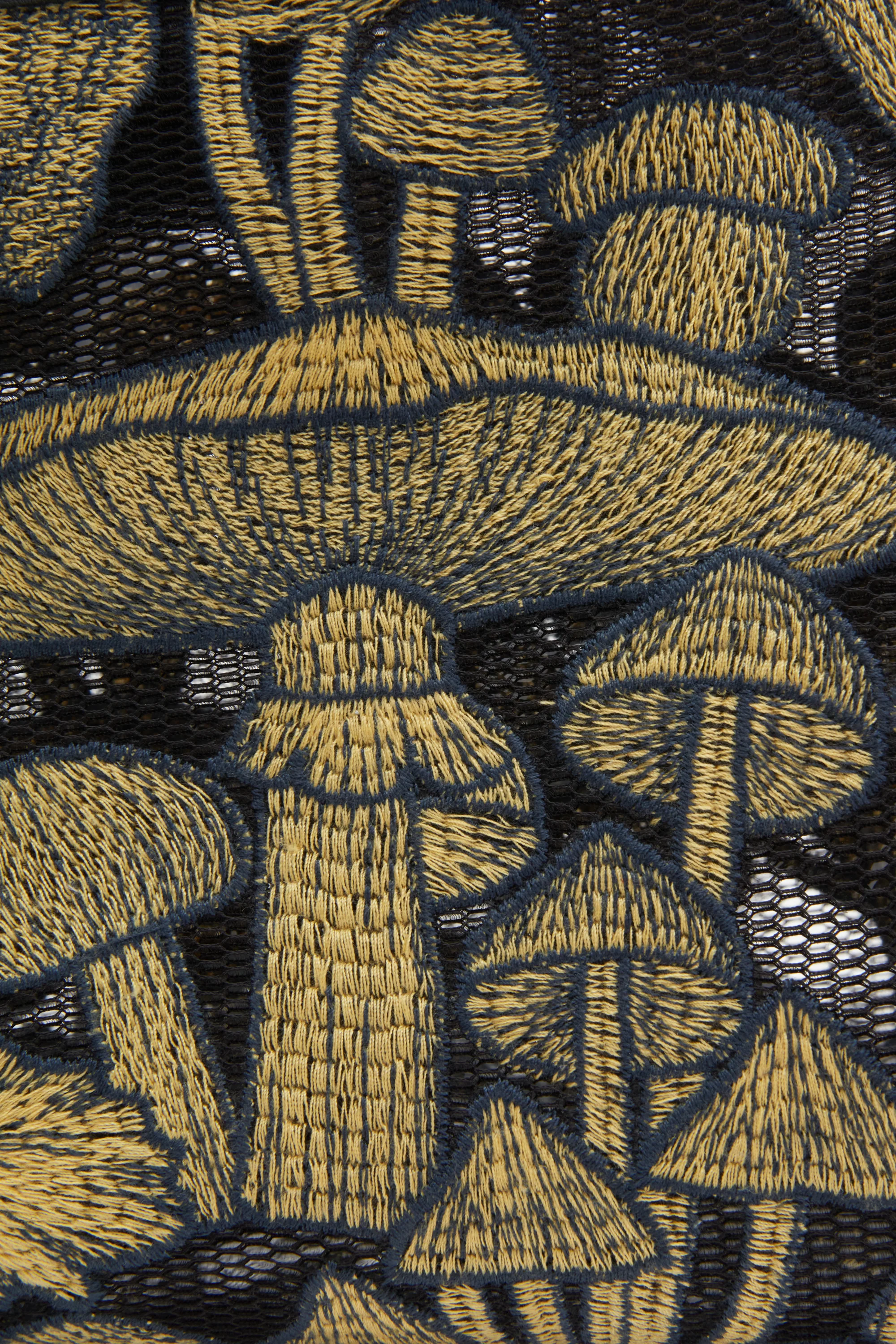 Mushroom Embroidery Mini Market Tote - Image 4