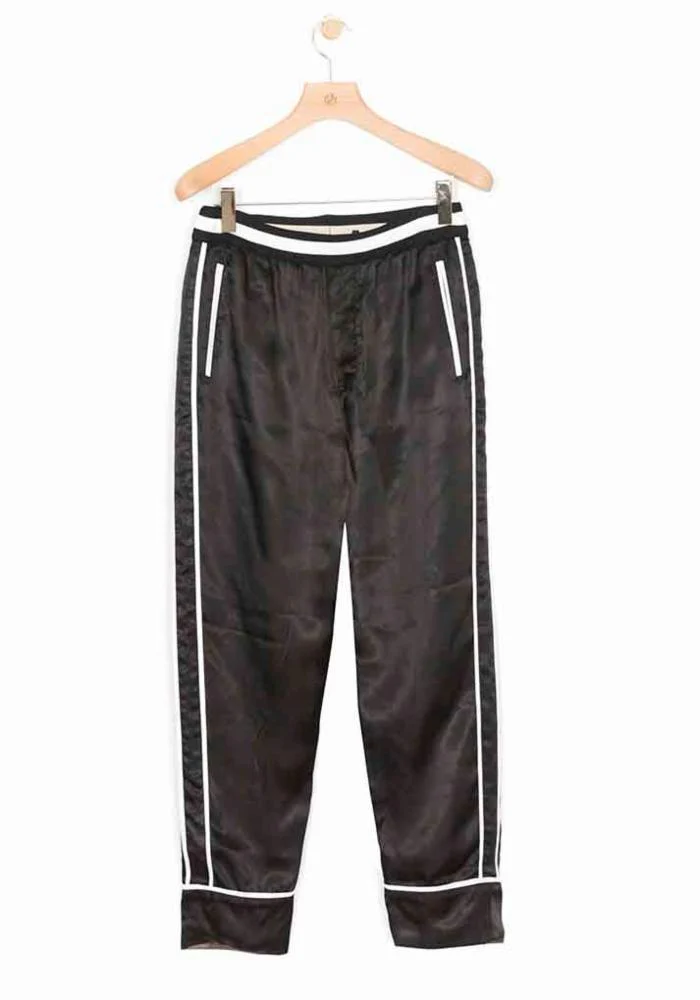 Reversible Cropped Elastic Waist Pajama Pant