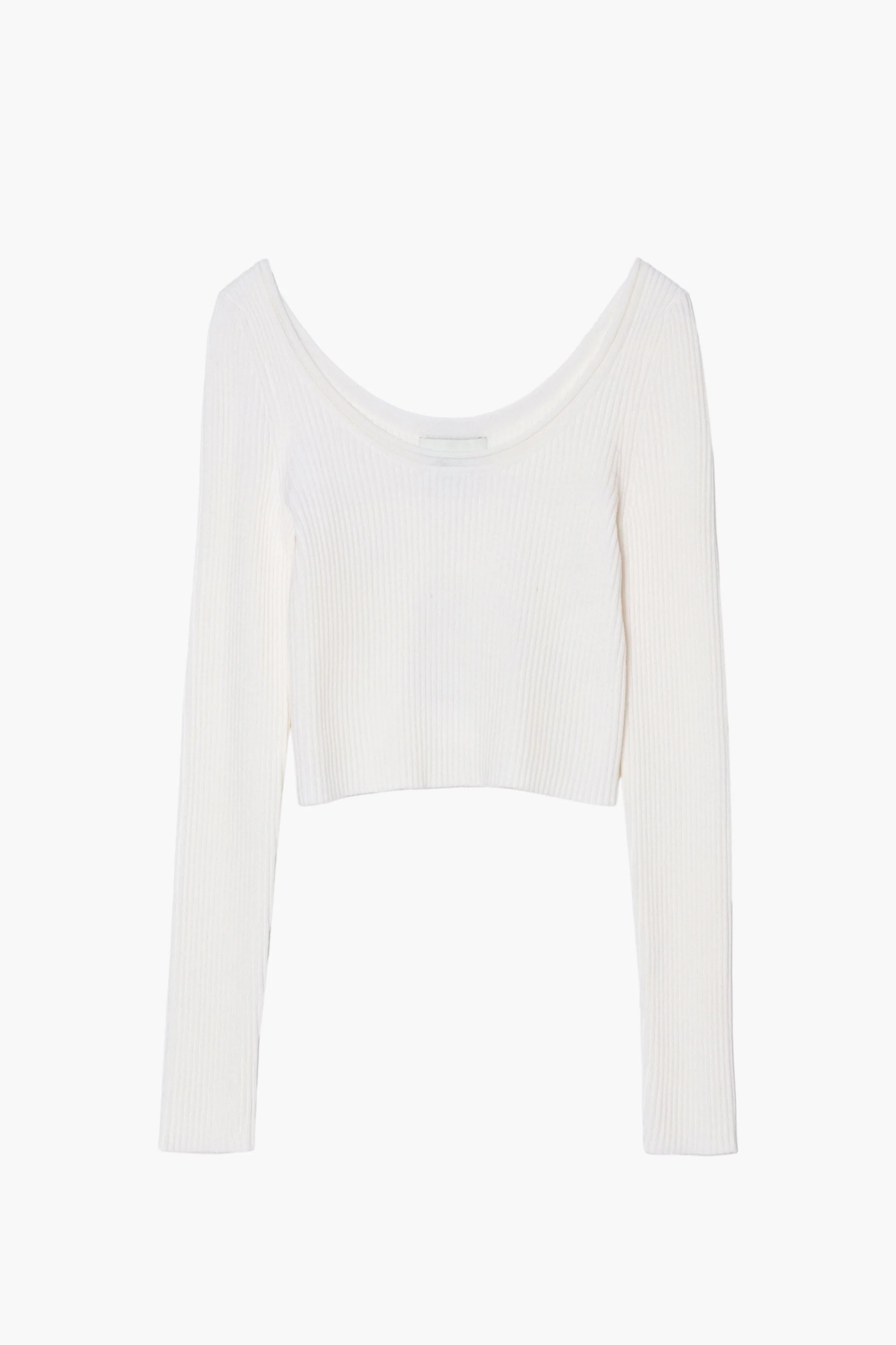 Long Sleeve Ribbed Crop Top