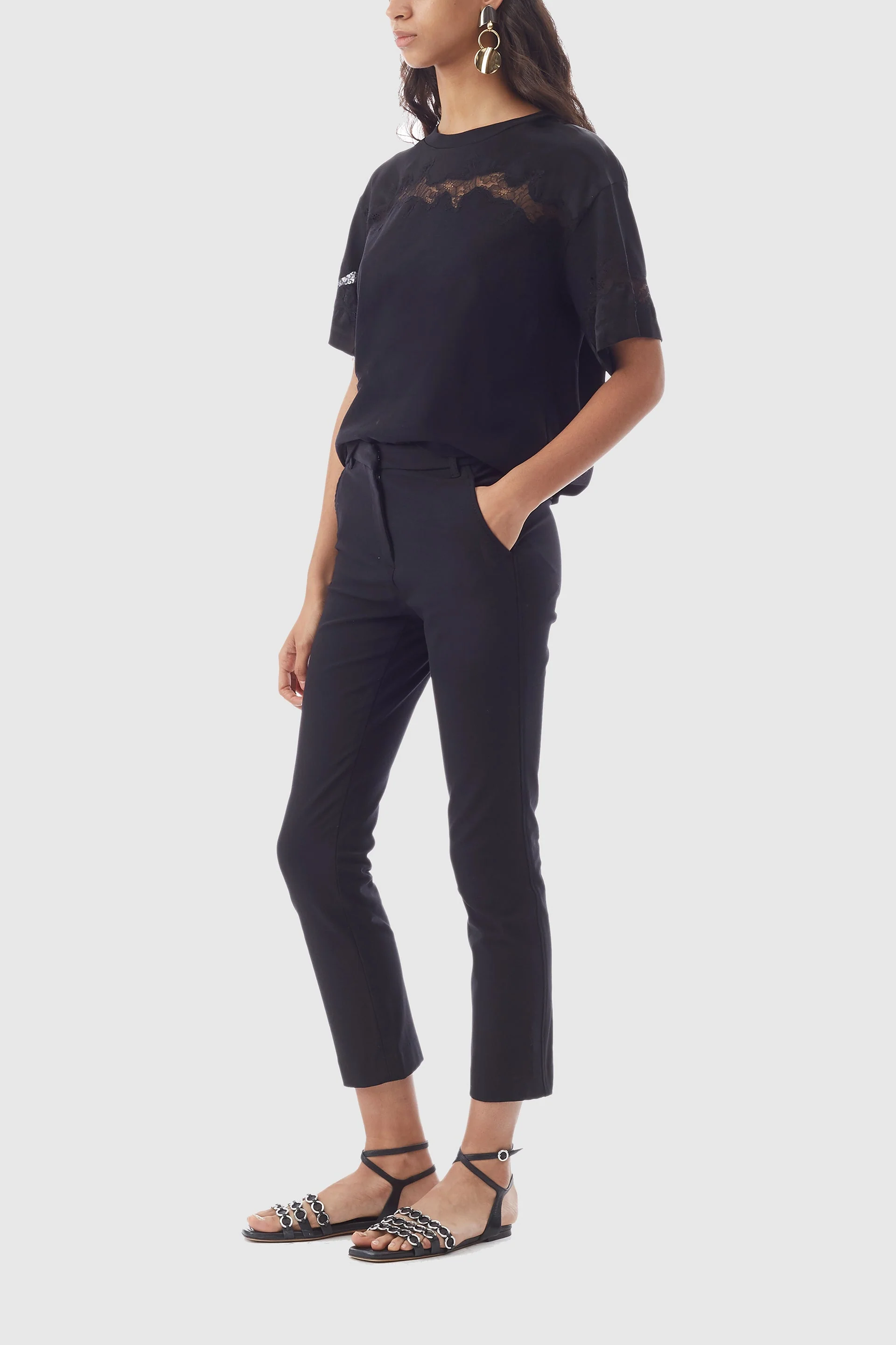 Cropped Straight Leg Trouser - Image 2