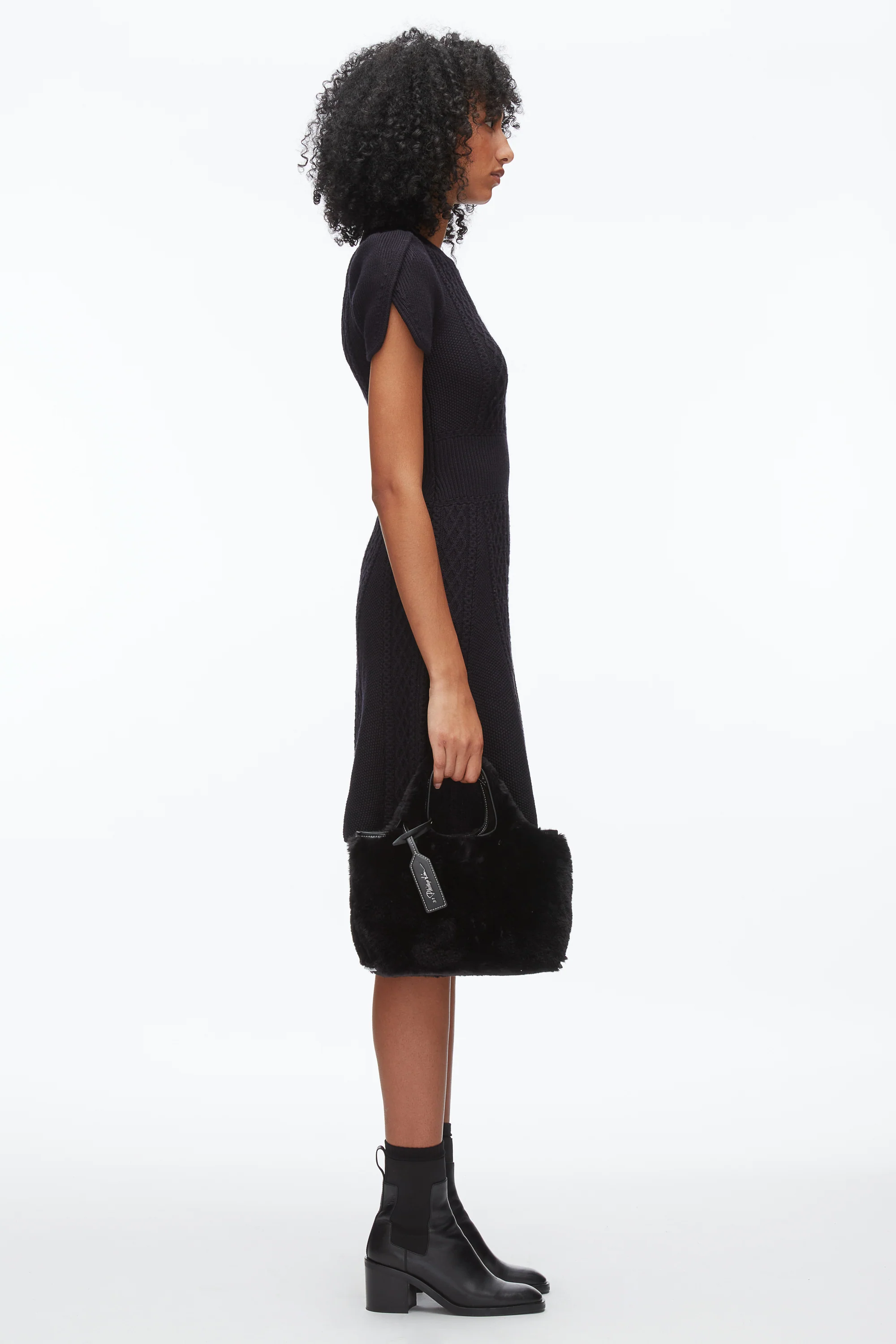 Faux Fur Mini Market Tote - Image 5