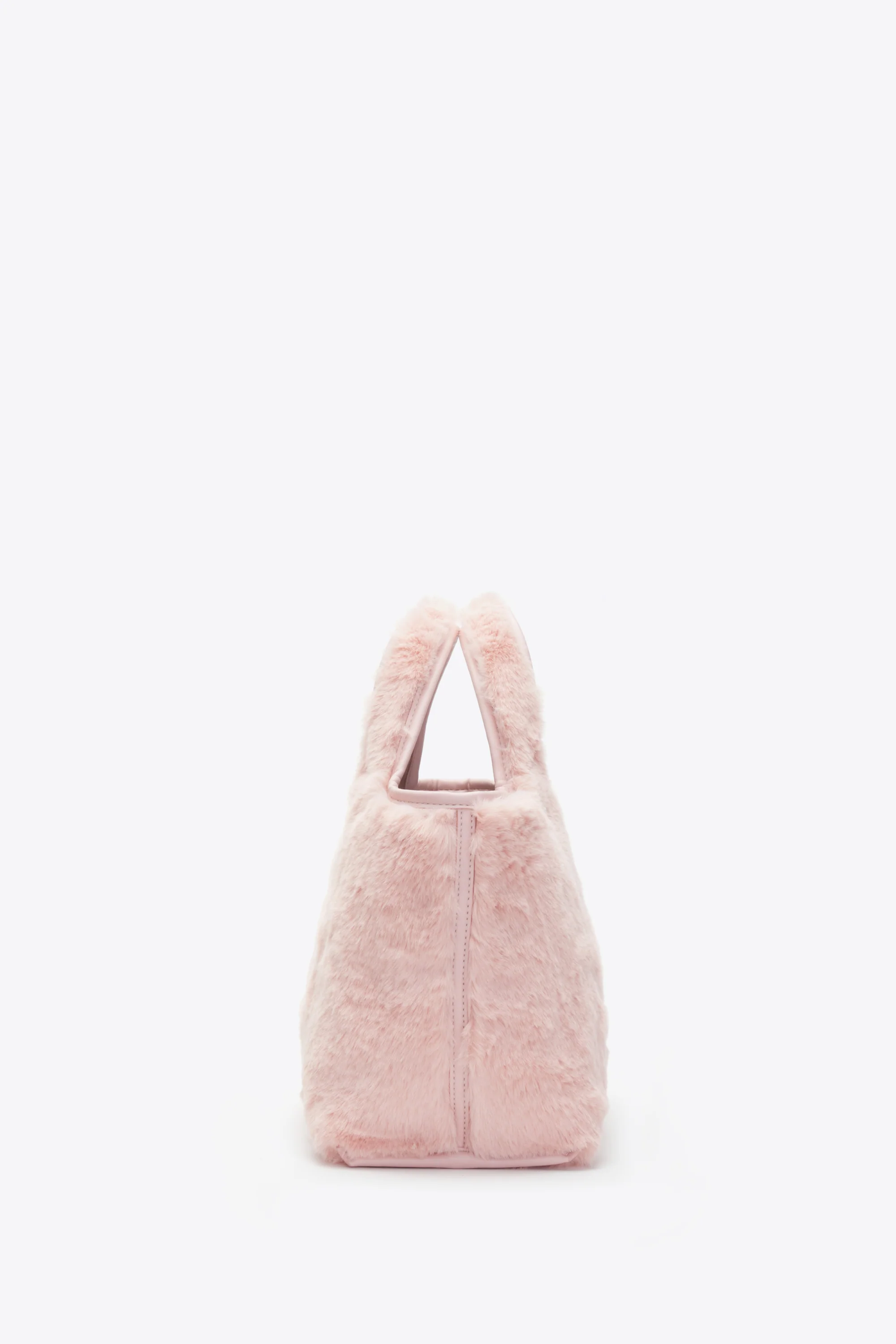 Faux Fur Mini Market Tote - Image 8